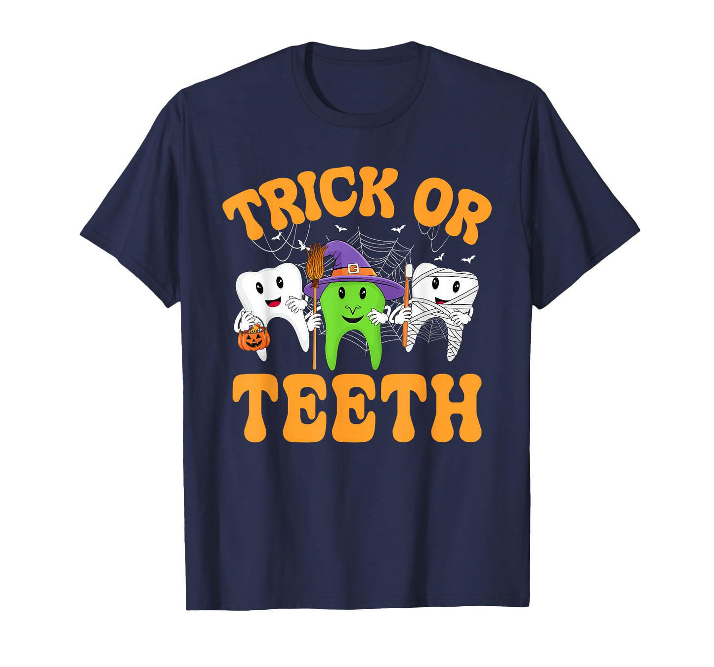 Trick or Teeth Dental Crew Spooky Dentist Halloween T-Shirt
