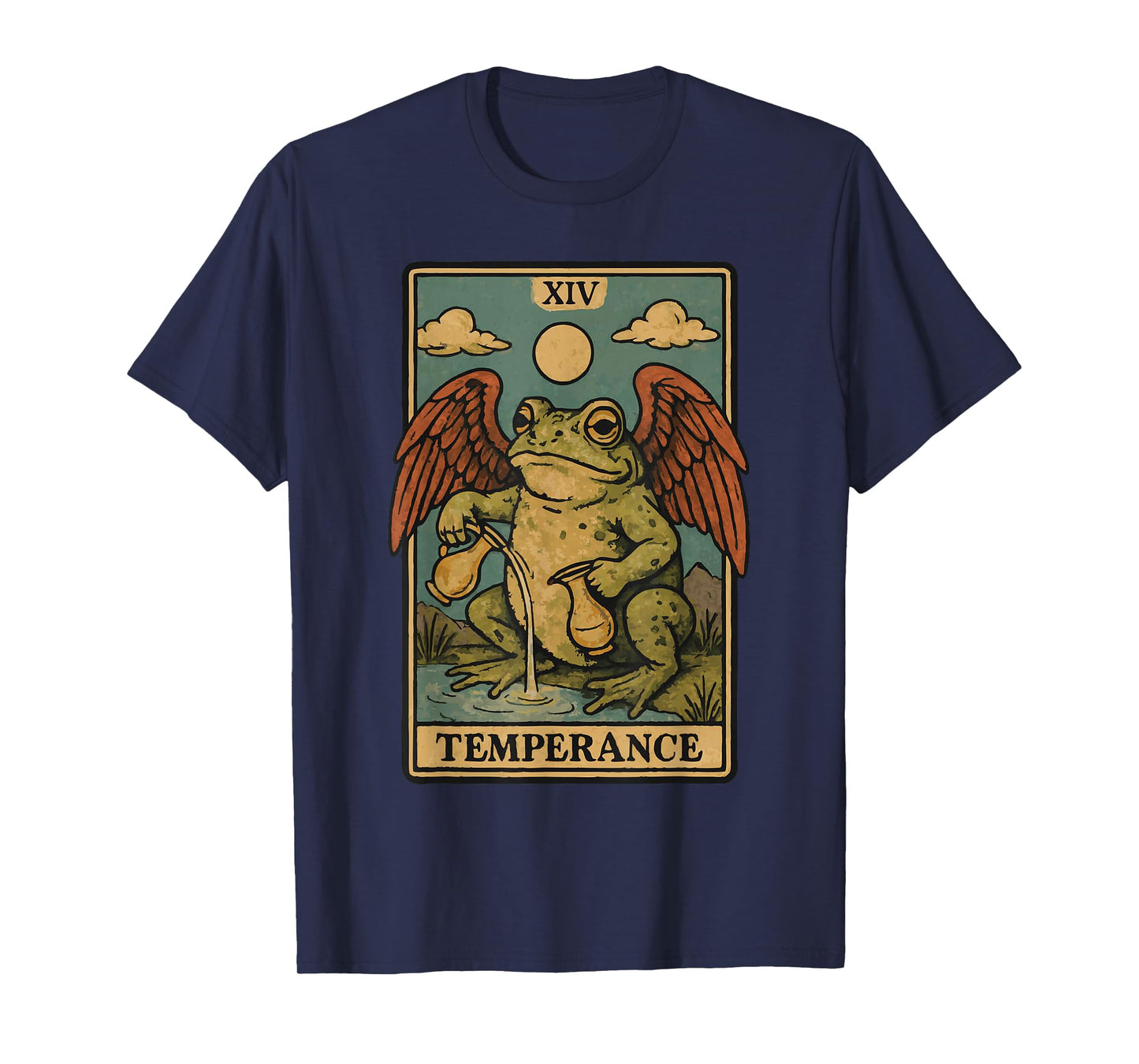 Frog Toad Temperance Tarot Card T-Shirt