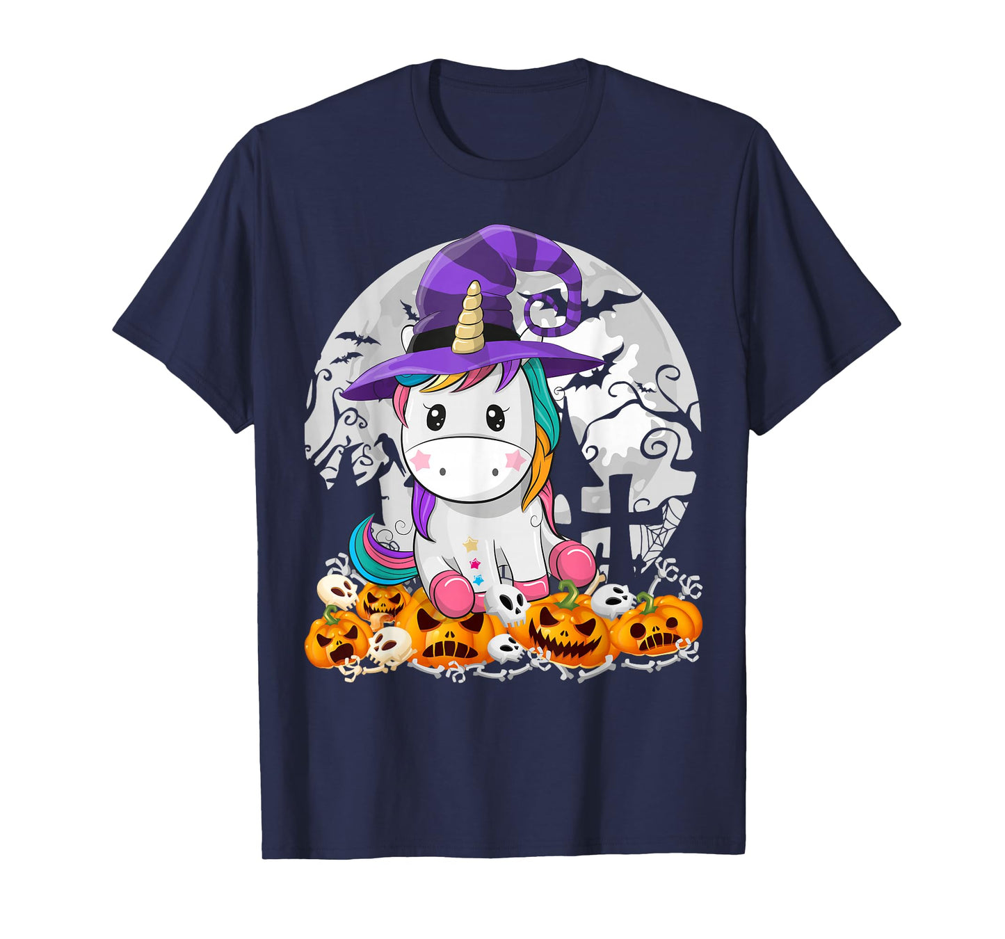 Cute Unicorn Spooky Halloween Costume Girls Women Magical T-Shirt