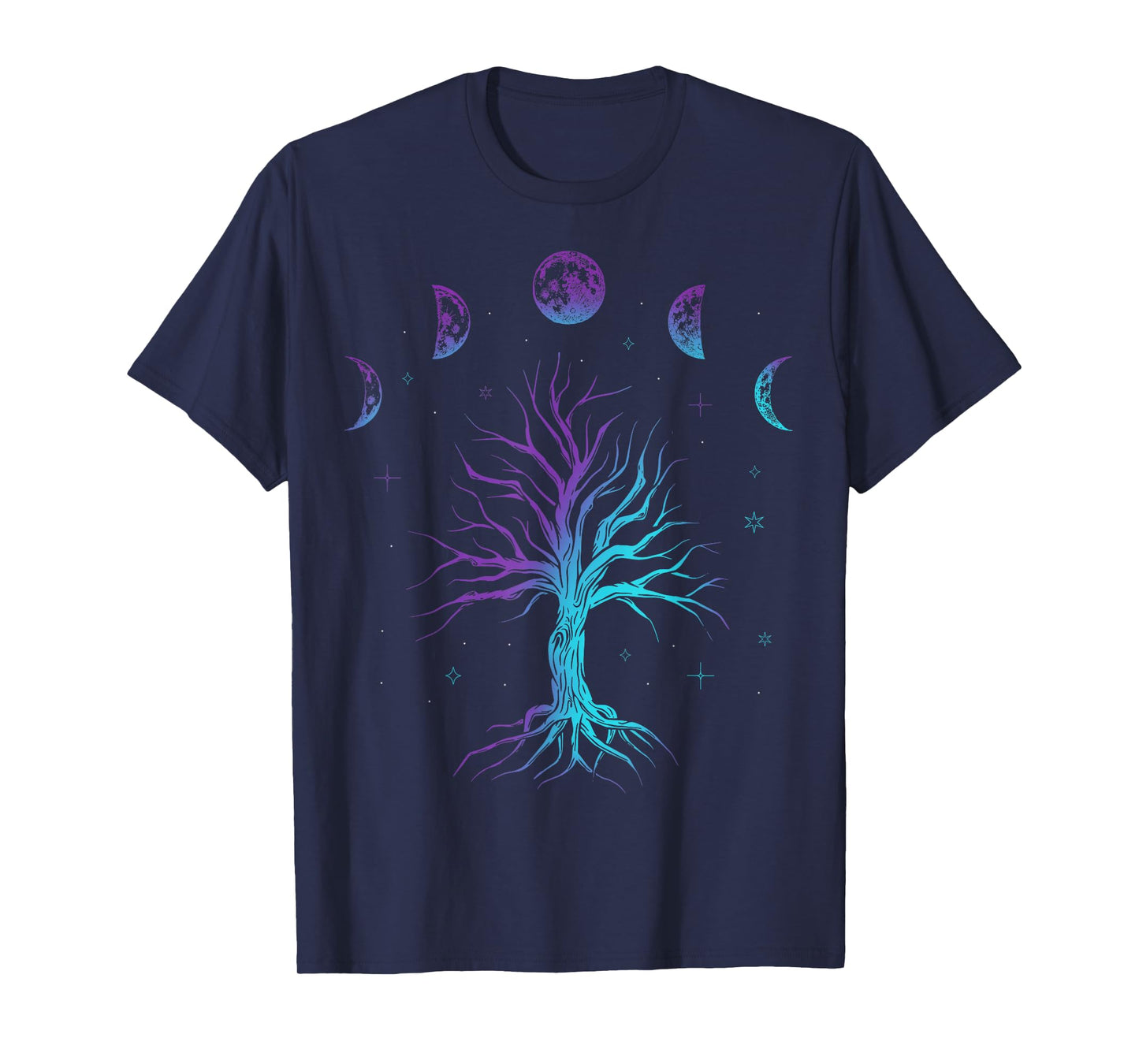 Moon Phase Tree of Life - Viking Pagan Wicca T-Shirt