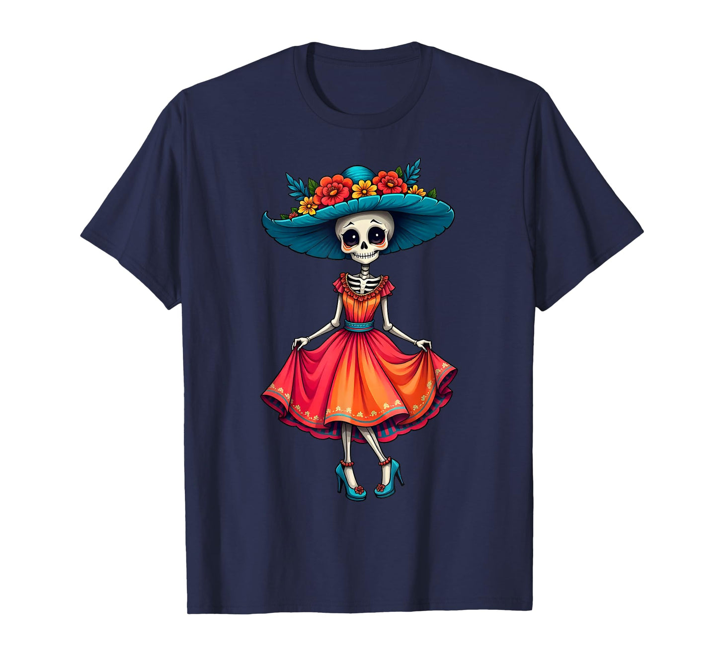 Dia de Los Muertos - Calavera La Catrina Skeleton 3 T-Shirt