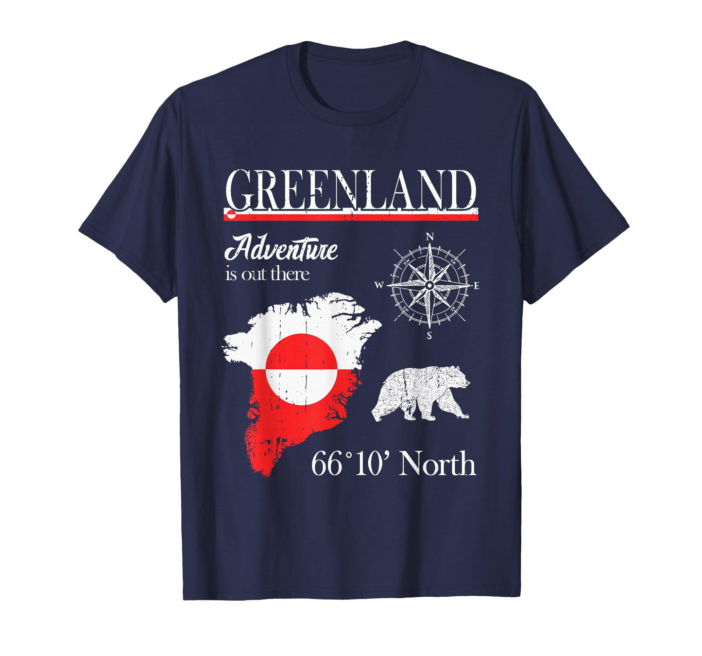 Greenland - Adventure Is Out There - Greenland Flag T-Shirt