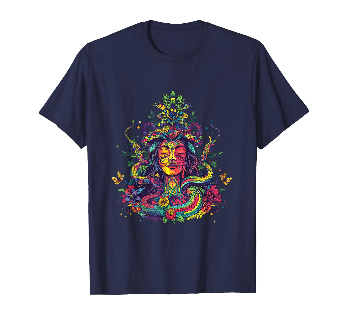 Divine Healing Crafts Ayahuasca Ceremony Visionary Design - Spiritual Shamanic T-Shirt, Small