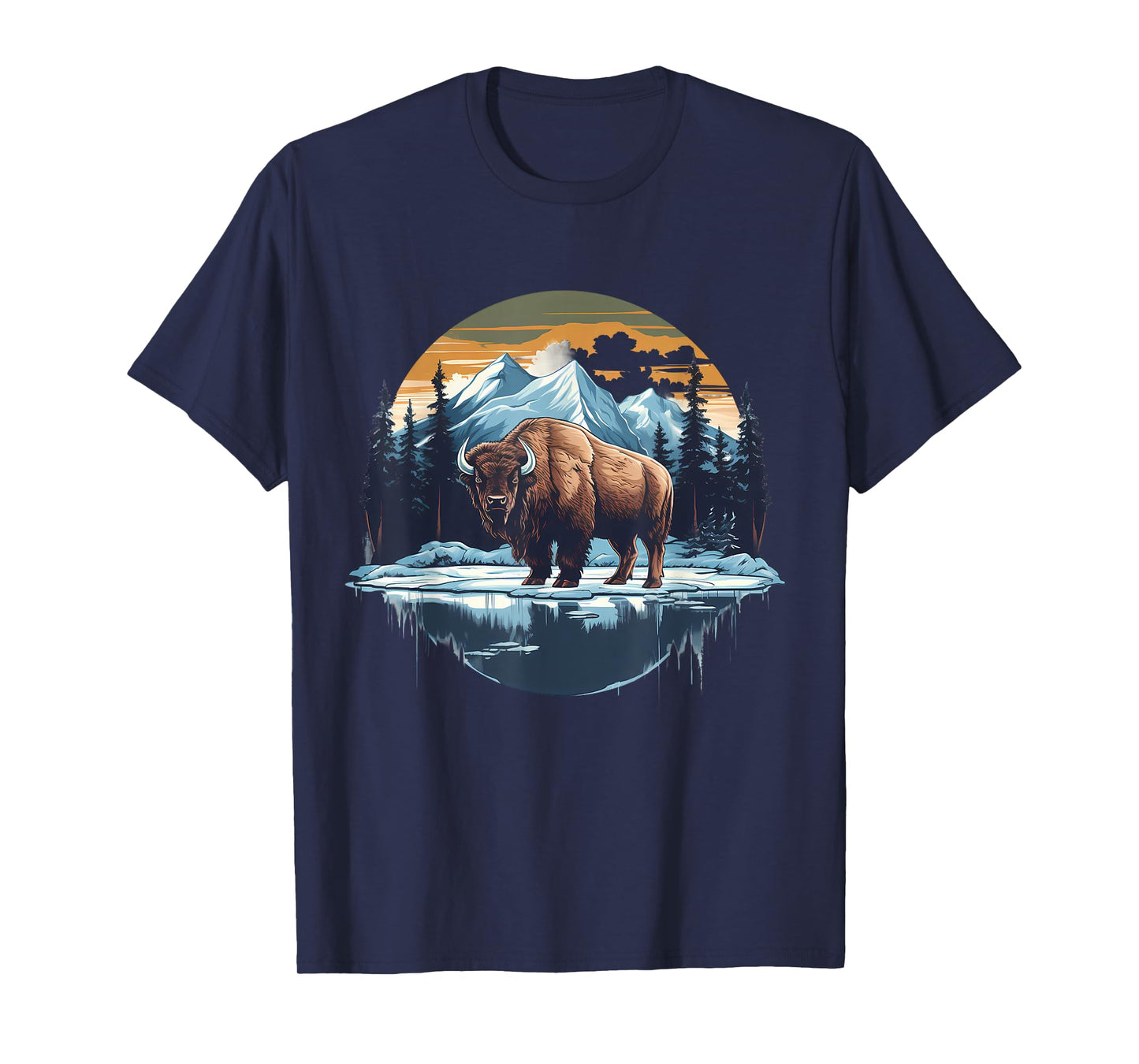 Buffalo Artwork Bison African Animal Lovers Colorful Nature T-Shirt
