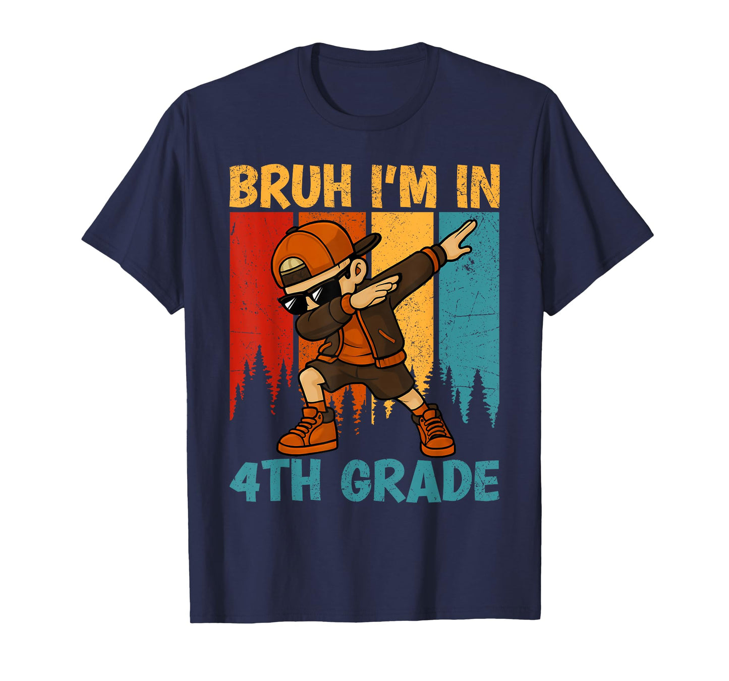 Bruh I'm In 4th Grade Fourth Grade Dabbing Boy Student T-Shirt
