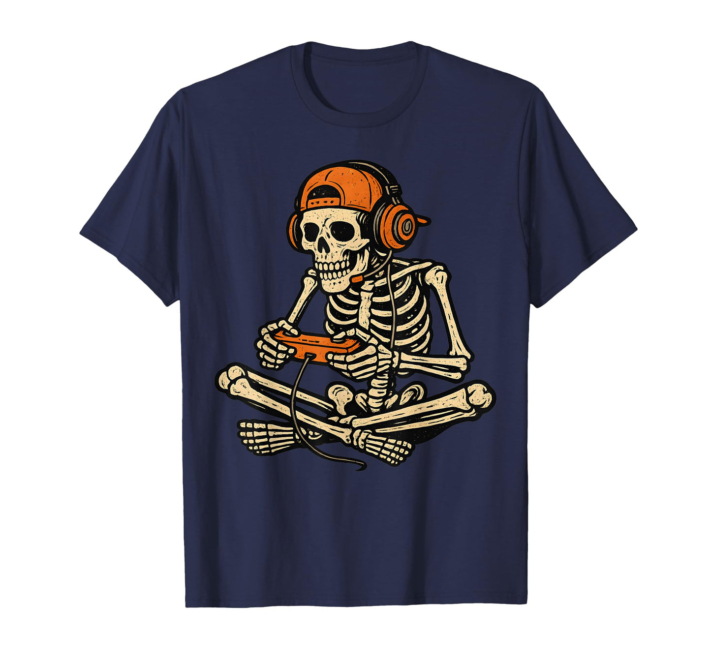 Halloween Skeleton Gamer Video Gaming Funny Gaming Skeleton T-Shirt