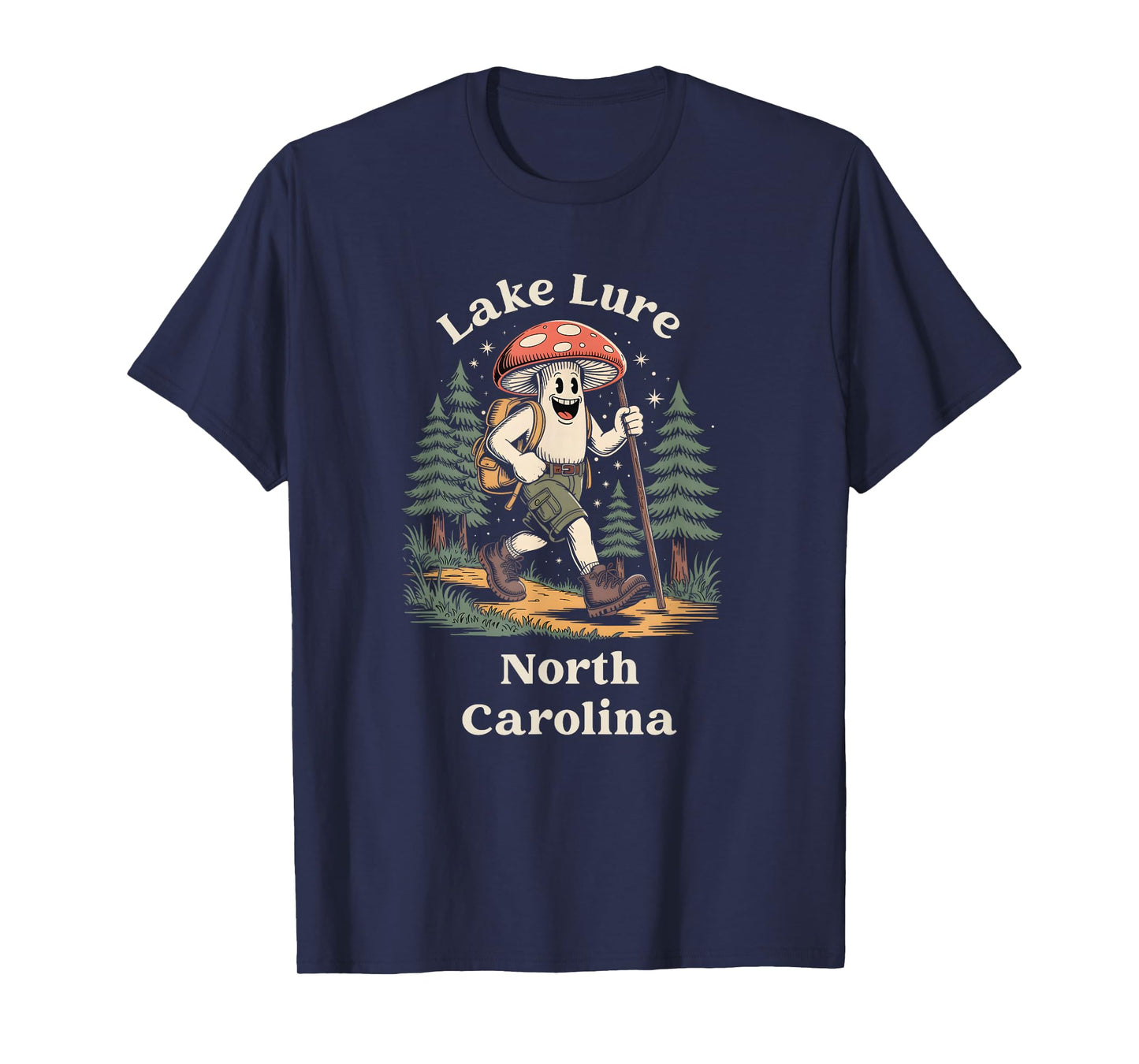 Lake Lure North Carolina Hiking Trail Adventure Mushroom T-Shirt