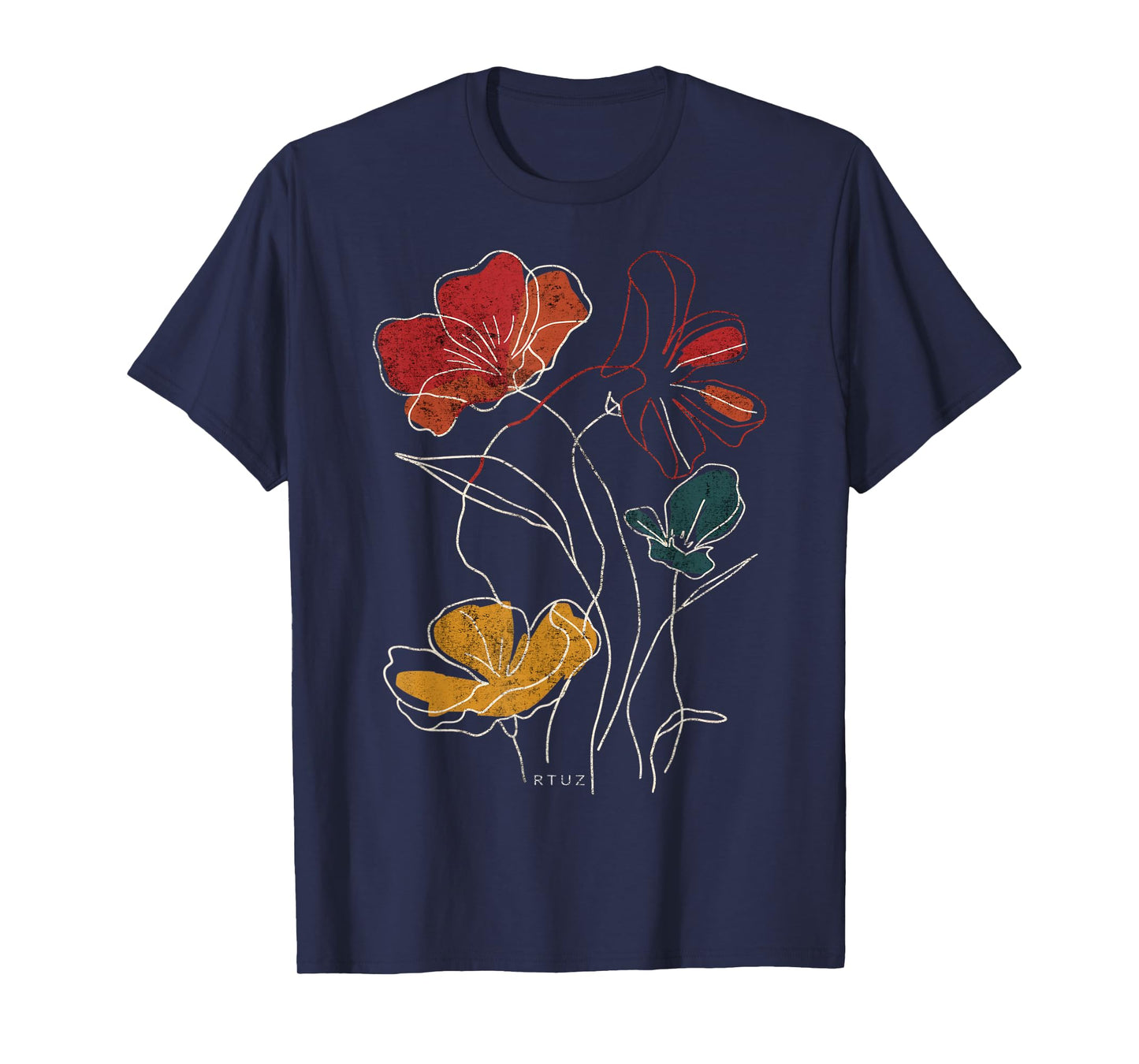 Boho Style Floral Pastel Design Flowers Hipster Streetwear T-Shirt