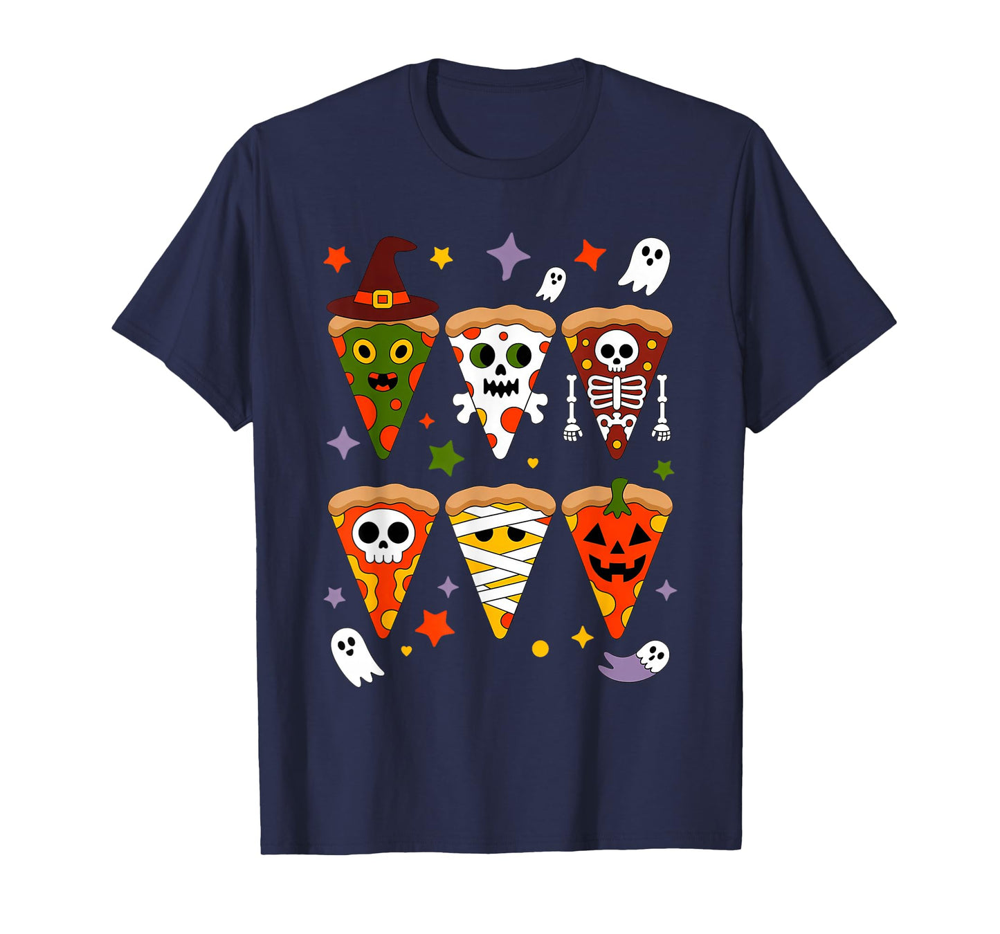 Halloween Pizza Slice Costume Funny Spooky Foodie Party Tees T-Shirt
