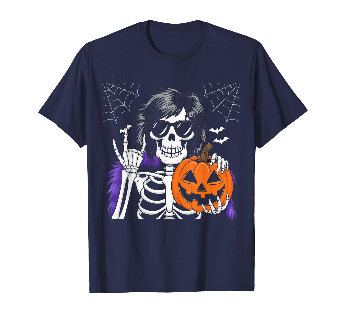 Spooky Bigfoot Jack O Lantern Skeleton Halloween T-Shirt