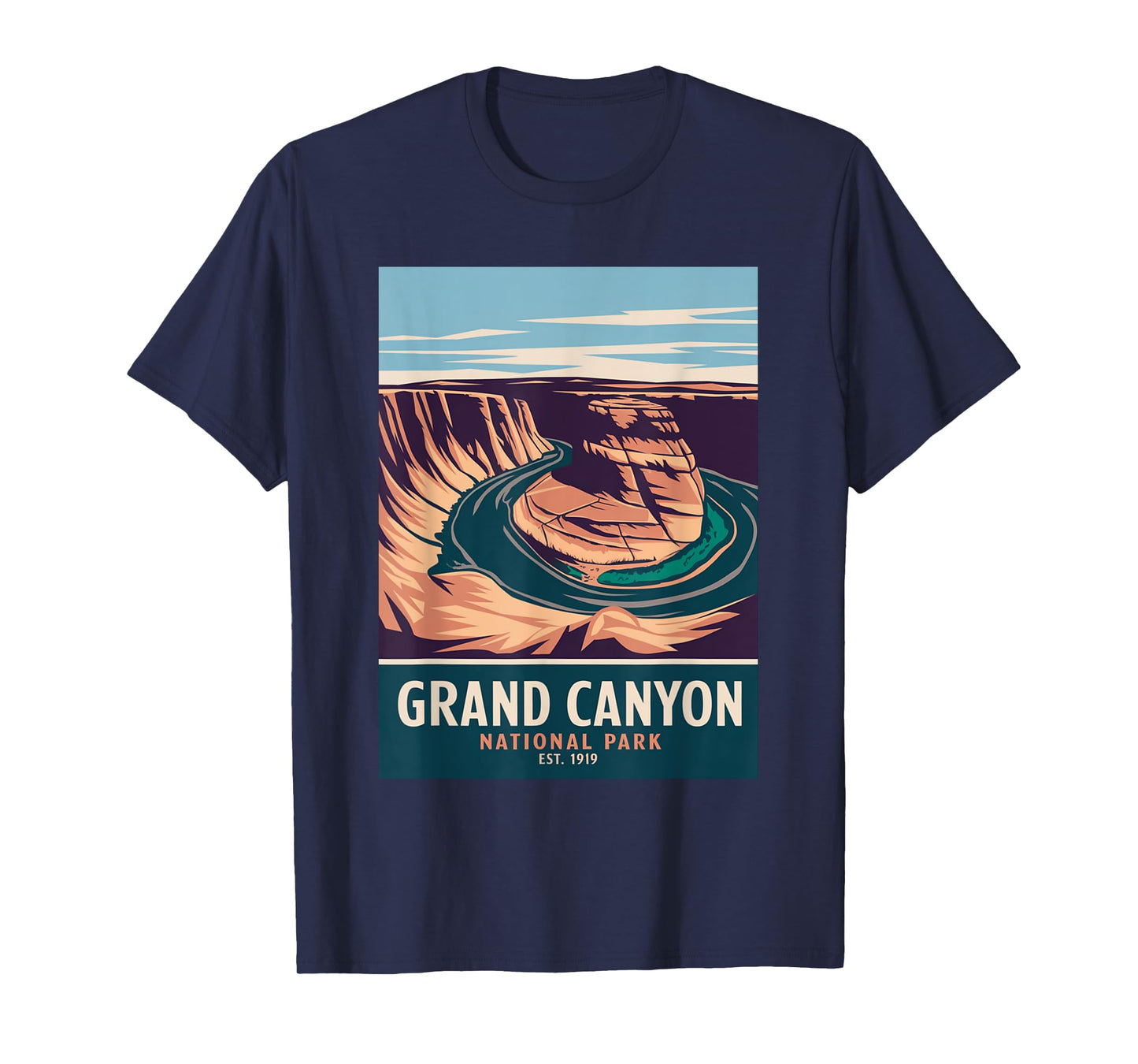 Grand Canyon National Park Vintage Camping Hiking Men Women T-Shirt