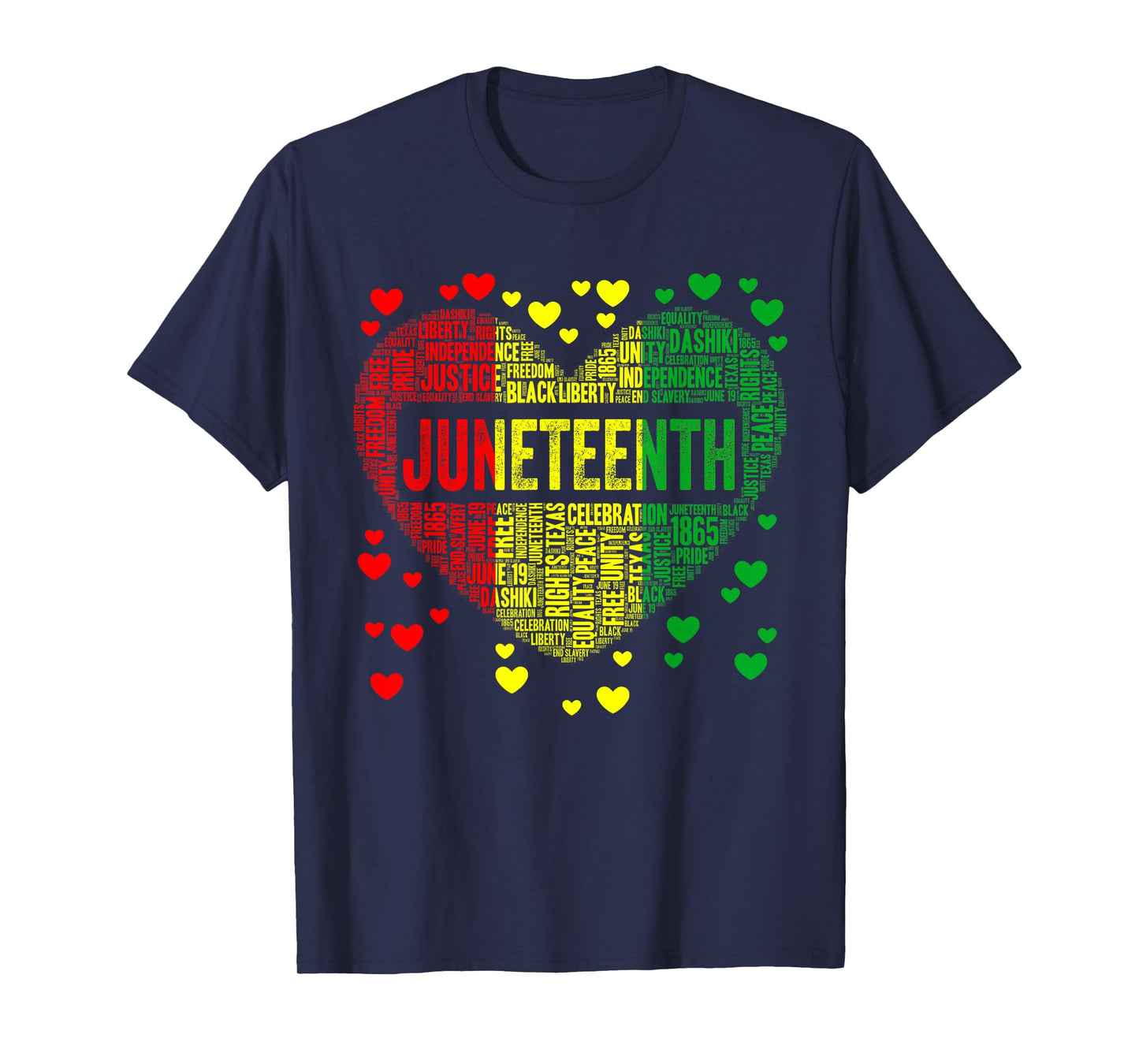 Black History Heart Juneteenth Melanin African American T-Shirt