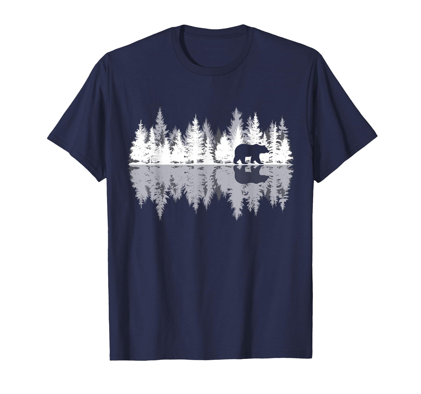Retro Wildlife Bear Outdoor Forest Nature Outdoor Reflection T-Shirt