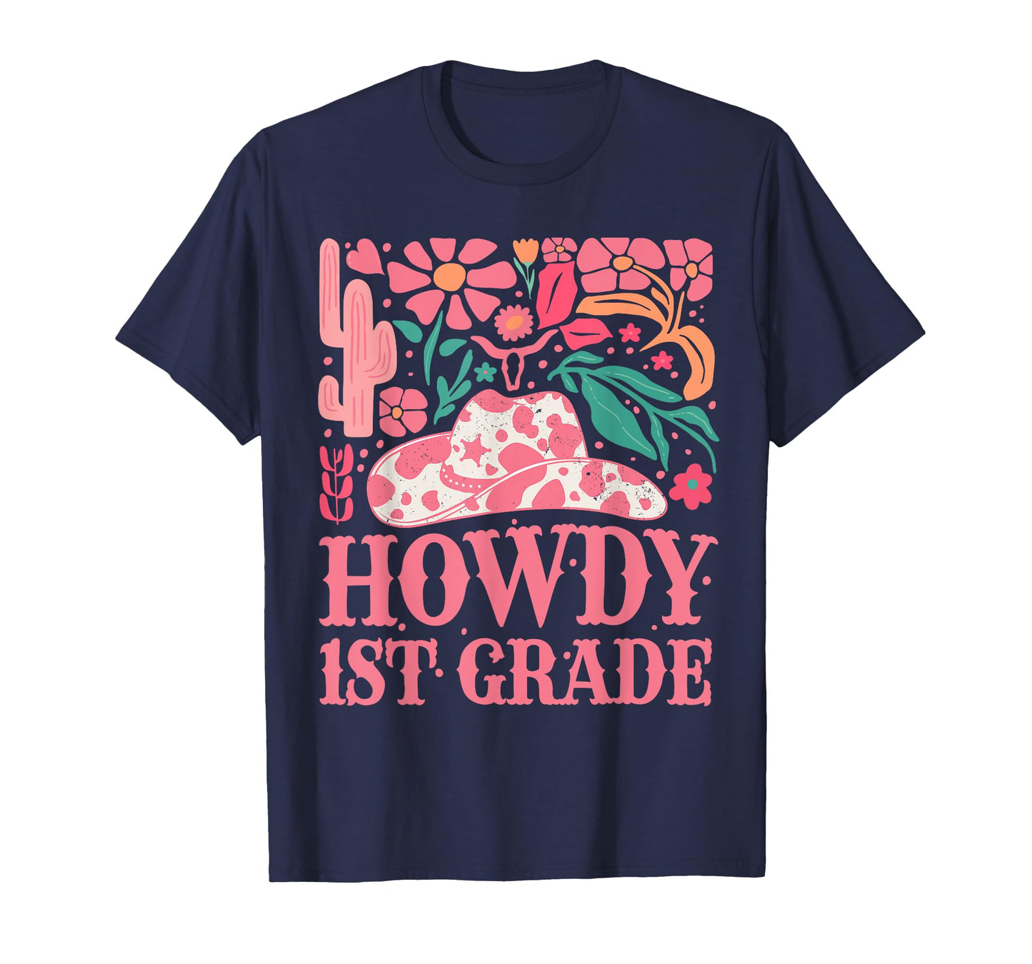 Howdy First Grade Western Cowgirls 1st Grade Squad Teacher T-Shirt