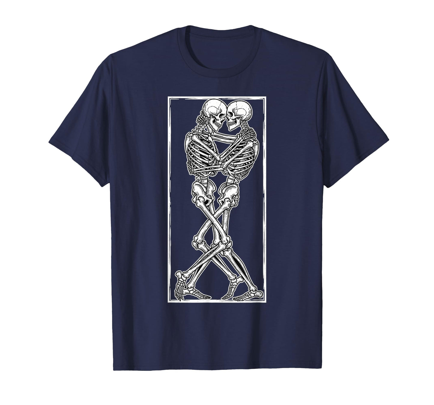Skeleton Couple Halloween Gothic Romantic Love T-Shirt