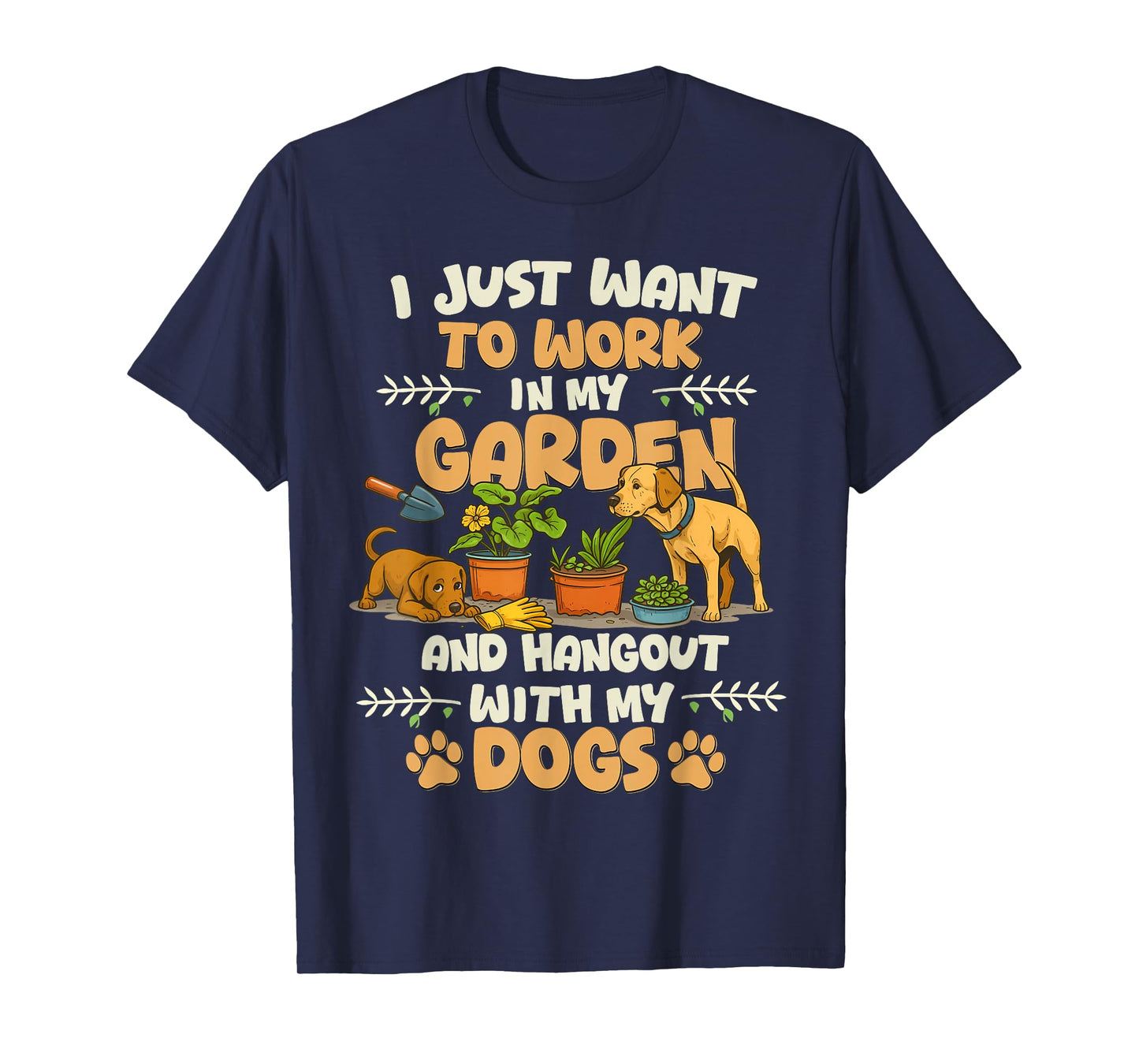 Gardening Dog Lover Gardener Garden Pet Plants Lovers T-Shirt