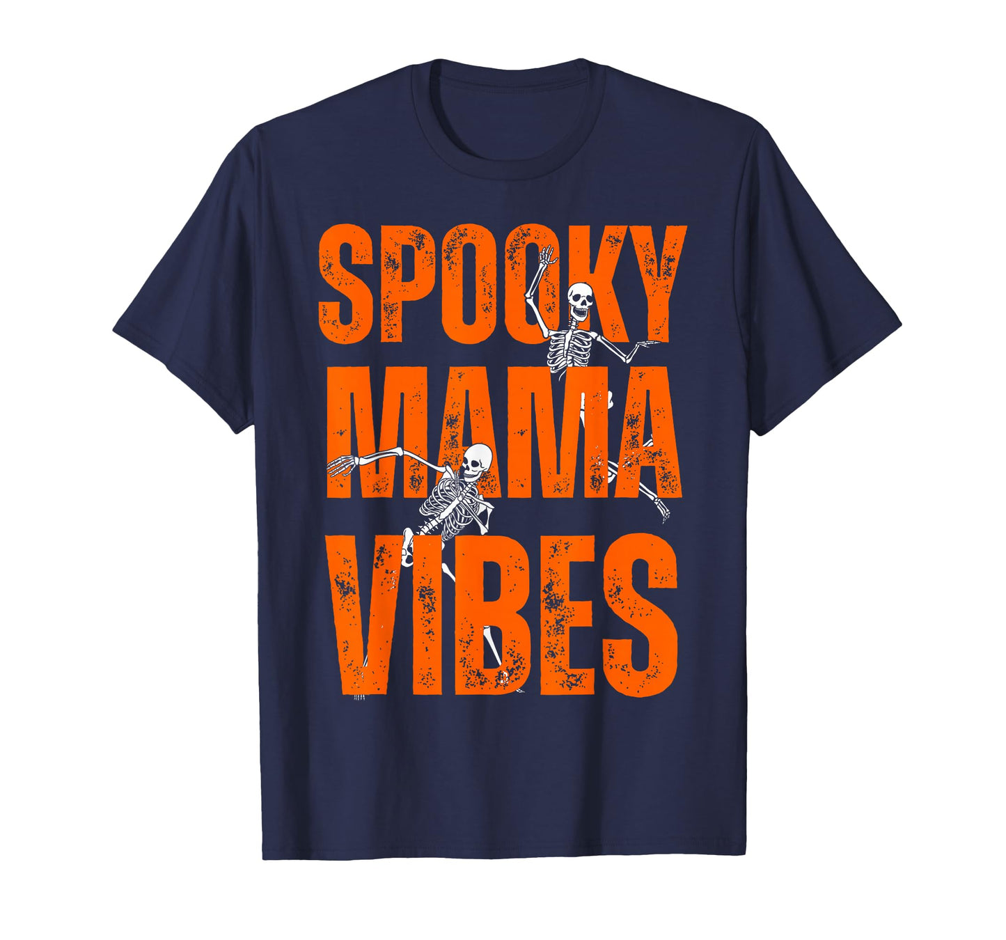 Spooky Mama Vibes Skeleton Halloween T-Shirt