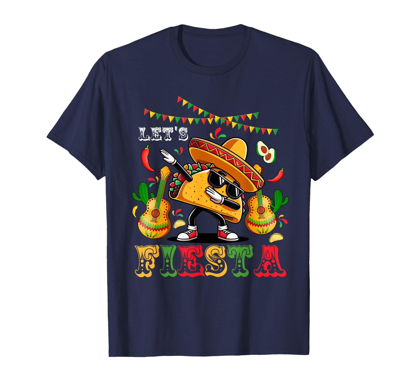 Let's Fiesta Cinco De Mayo Dabbing Taco Kids Boys Men Women T-Shirt