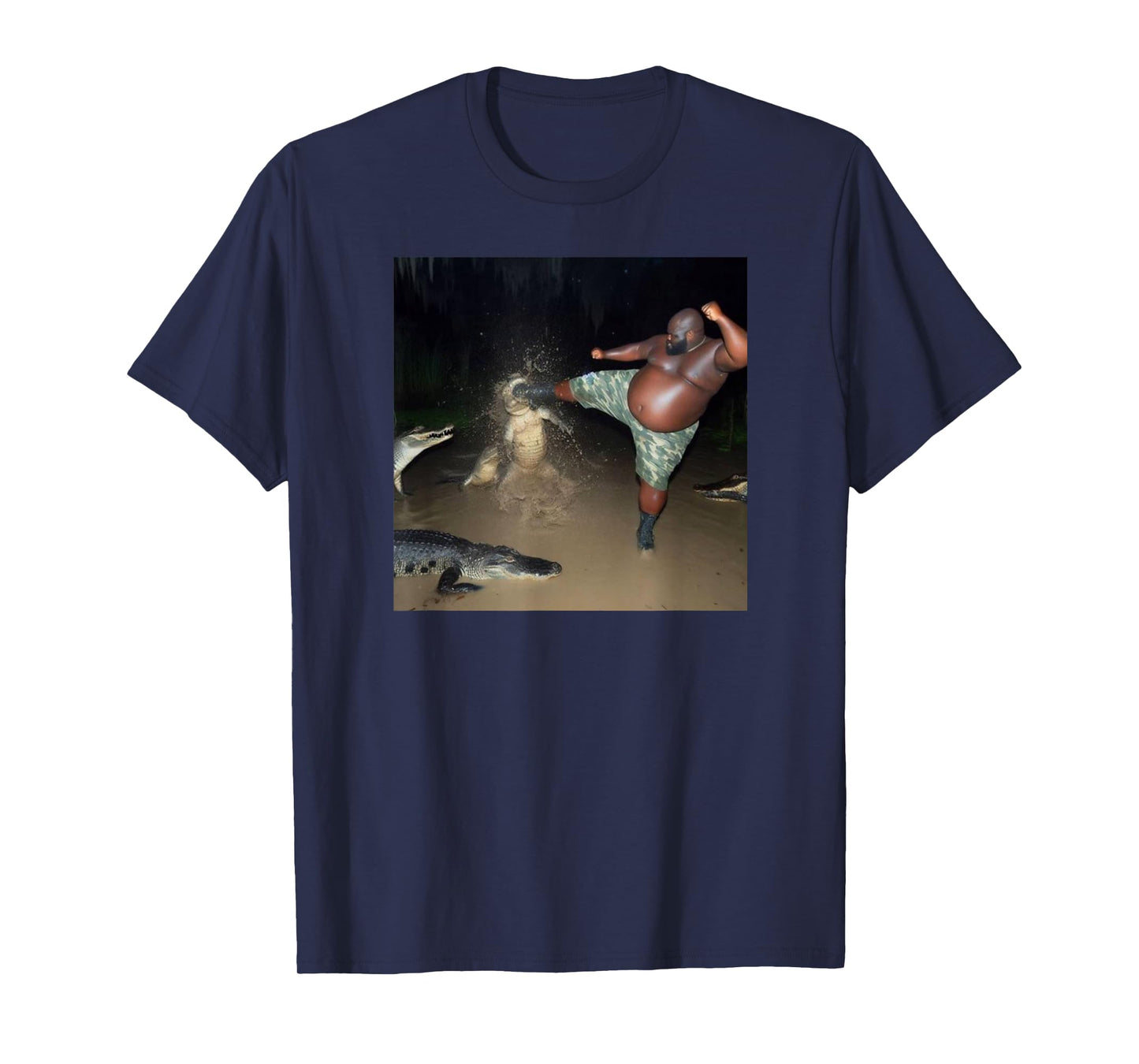 Guy kicking an alligator T-Shirt