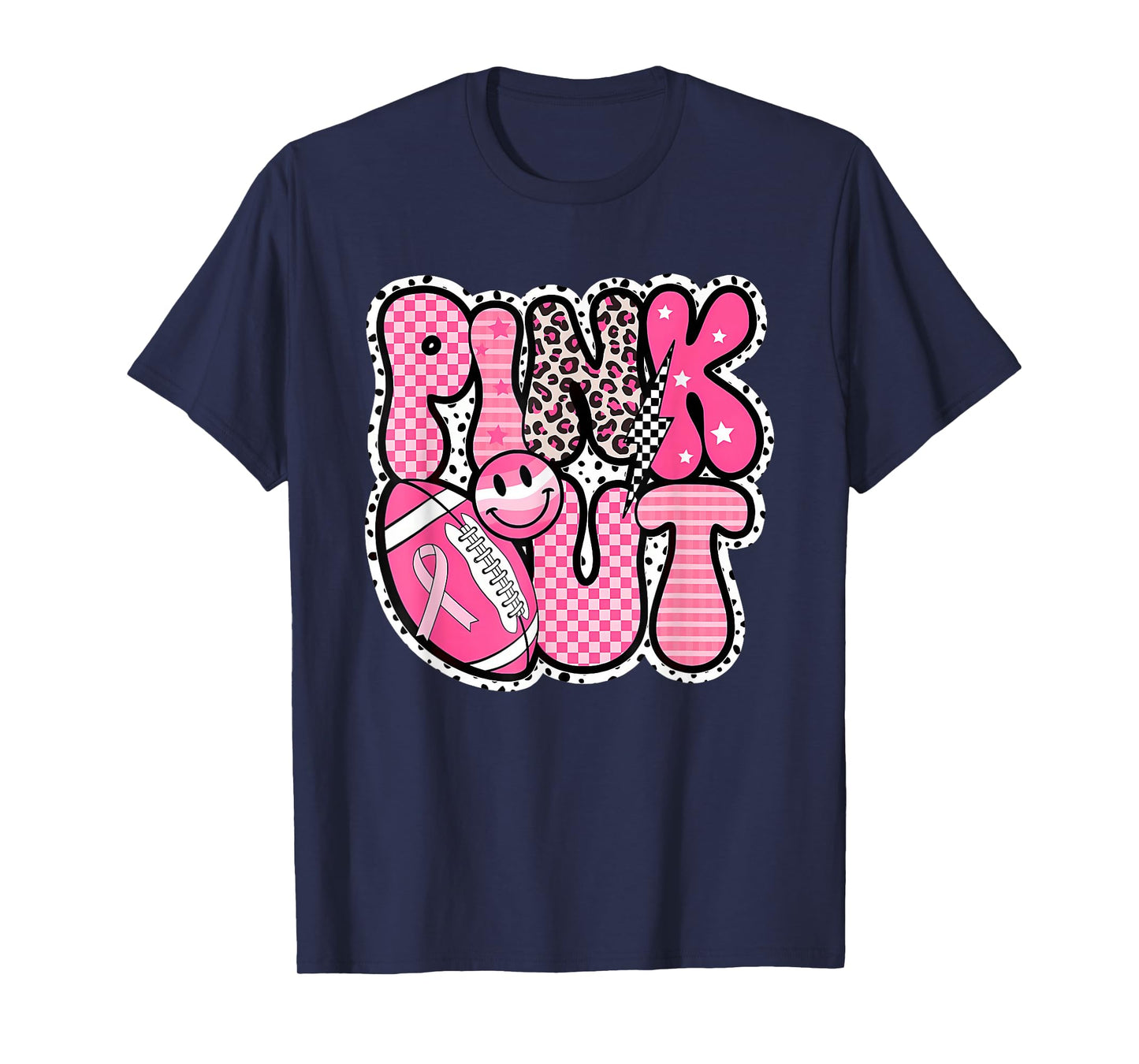 Pink Out Football Team Breast Cancer Awareness Month T-Shirt