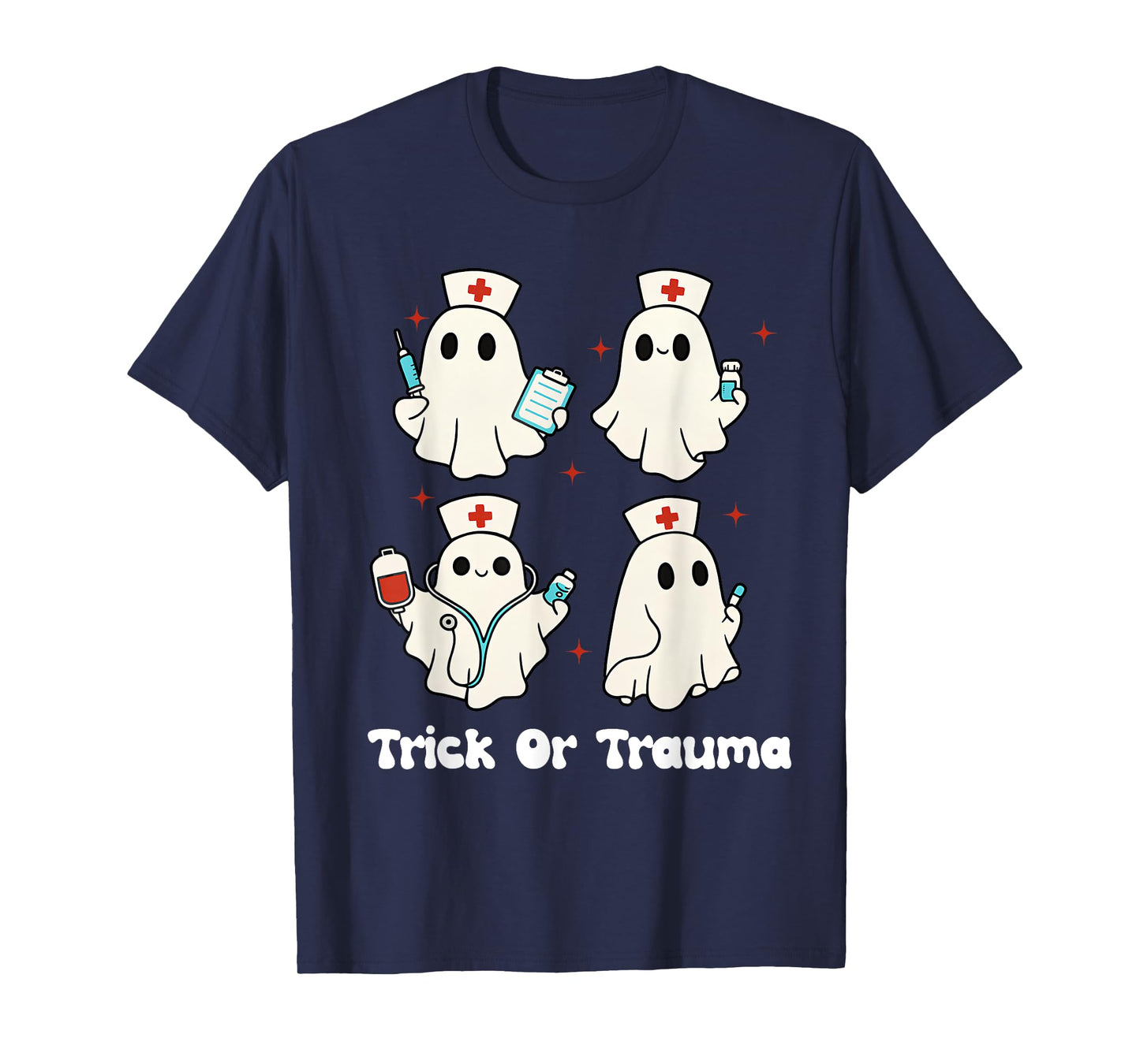 Halloween Nurse, Trick Or Trauma Spooky Nurse Nurse Boo Crew T-Shirt