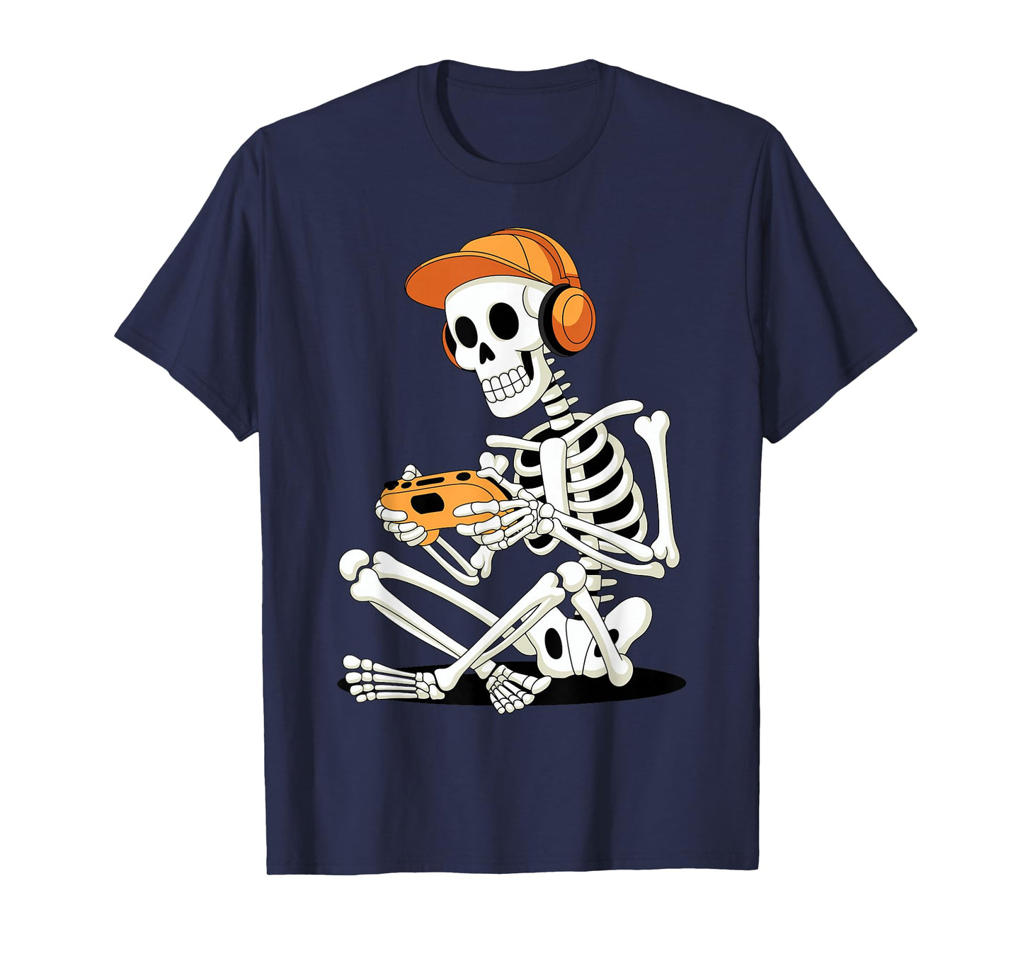 Halloween Skeleton Gamer Funny Video Gaming Boys T-Shirt