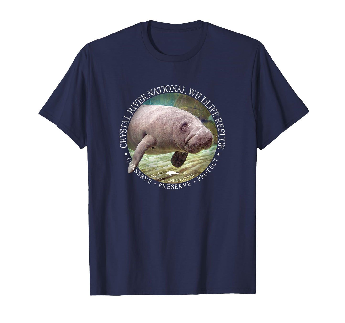 Crystal River Wildlife Refuge Manatee Sea Cow T-Shirt