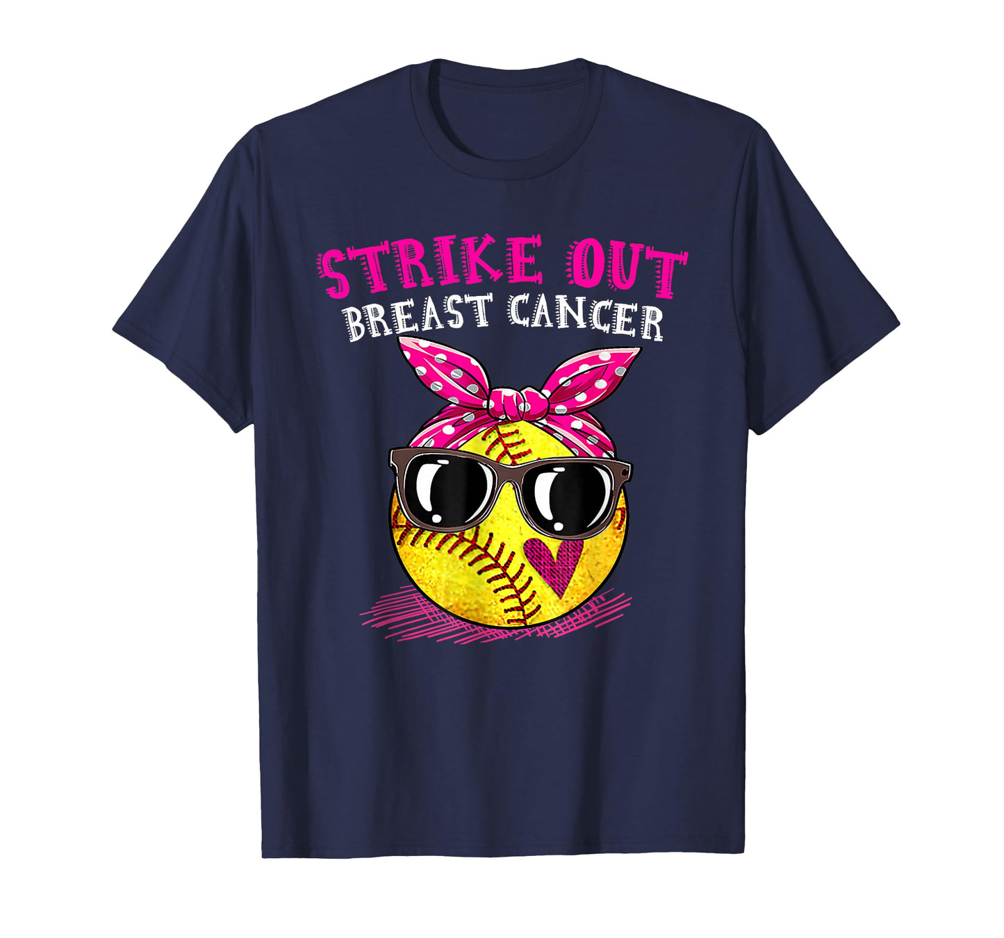 Strike Out Breast Cancer Awareness Softball Fighters T-Shirt