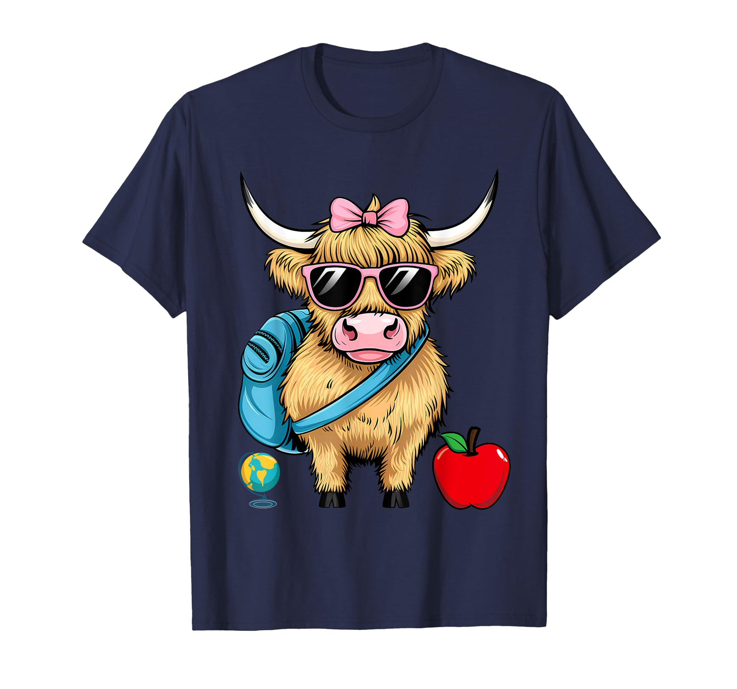 Highland Cow Teacher Back to School Cute Cow Farm Western T-Shirt