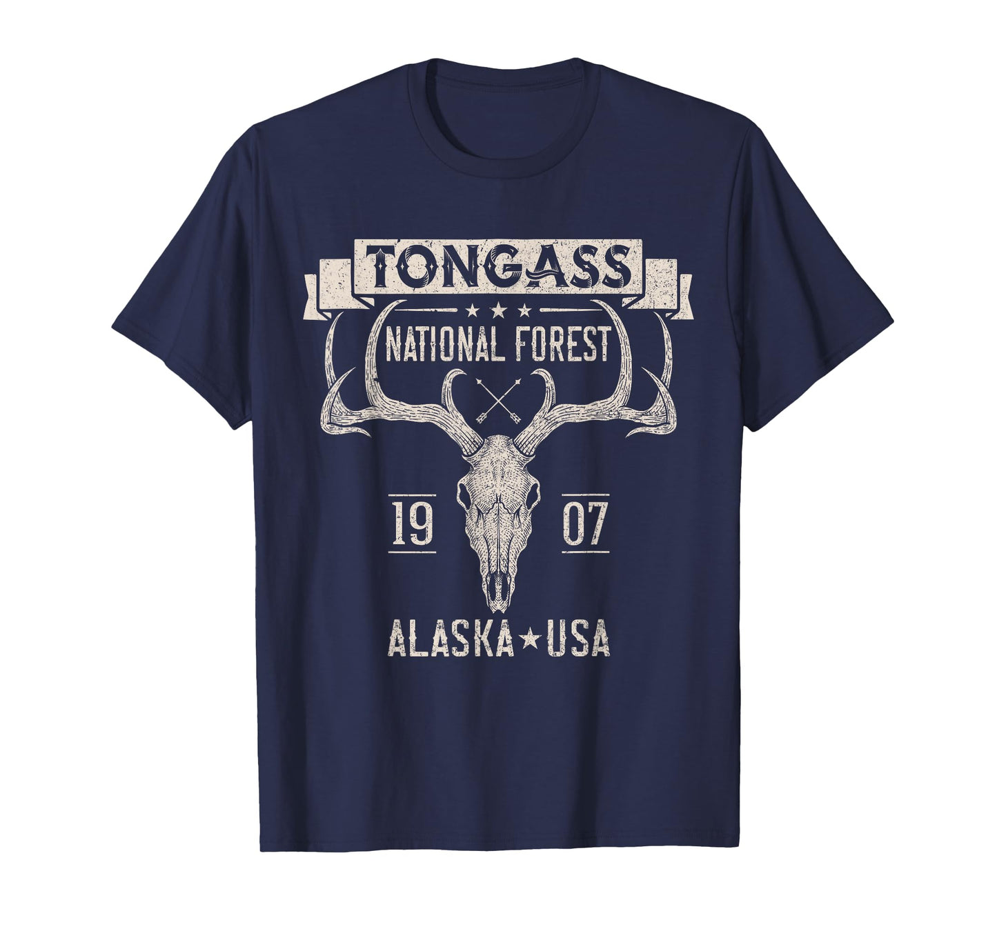 Tongass National Forest Alaska Elk Hiking Trails Souvenir T-Shirt