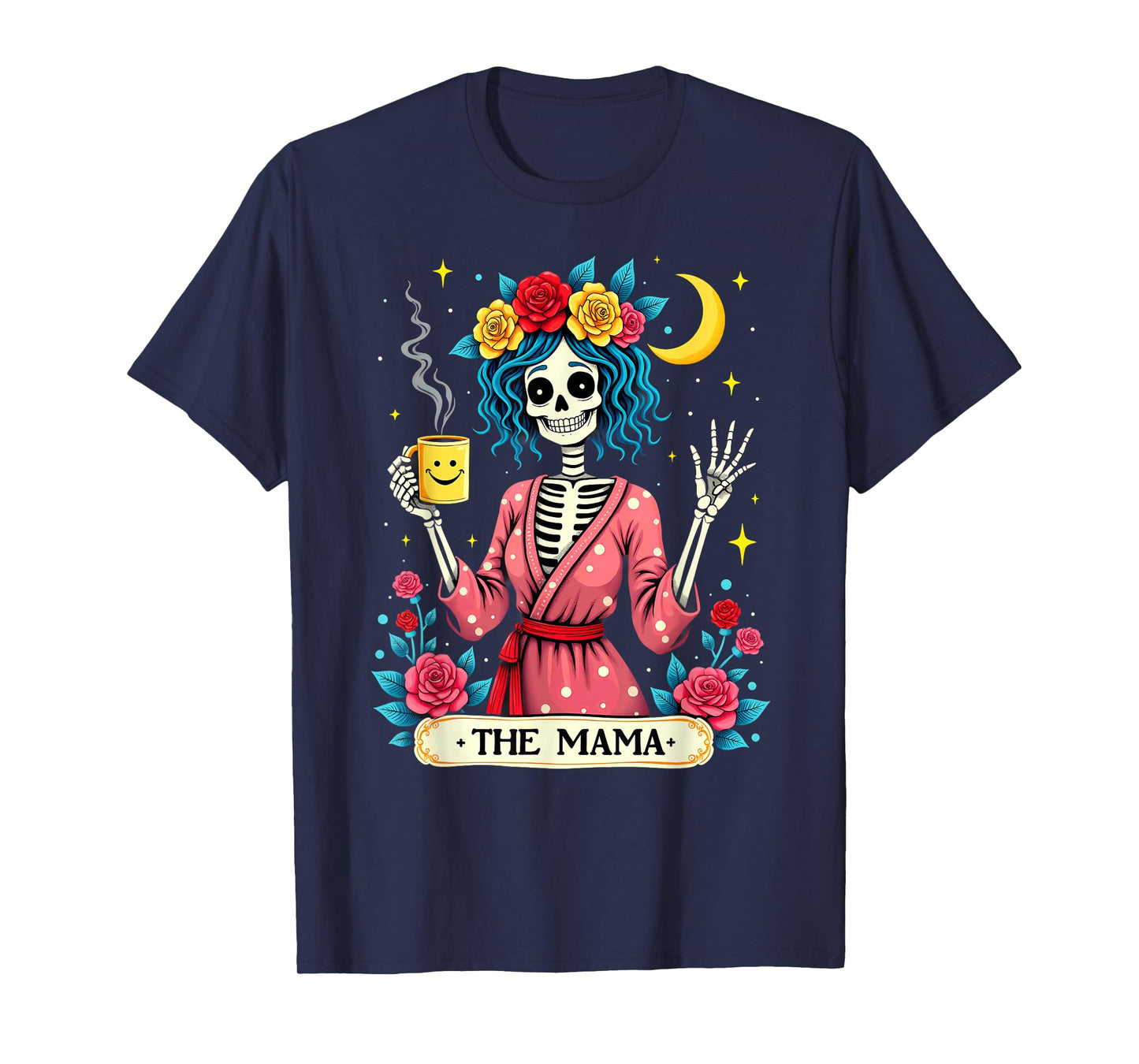 Gothic Tarot Card The Mama Skeleton Halloween T-Shirt
