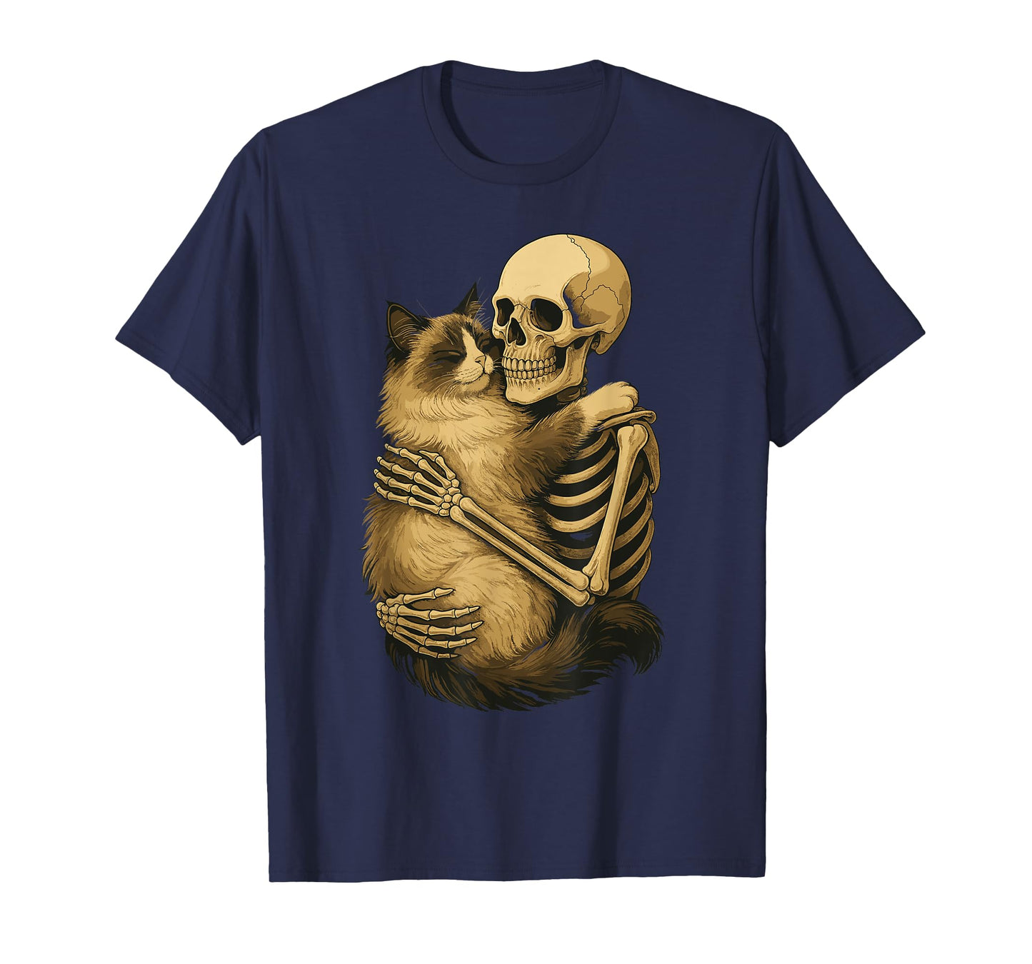 Skeleton Hugging Ragdoll T-Shirt