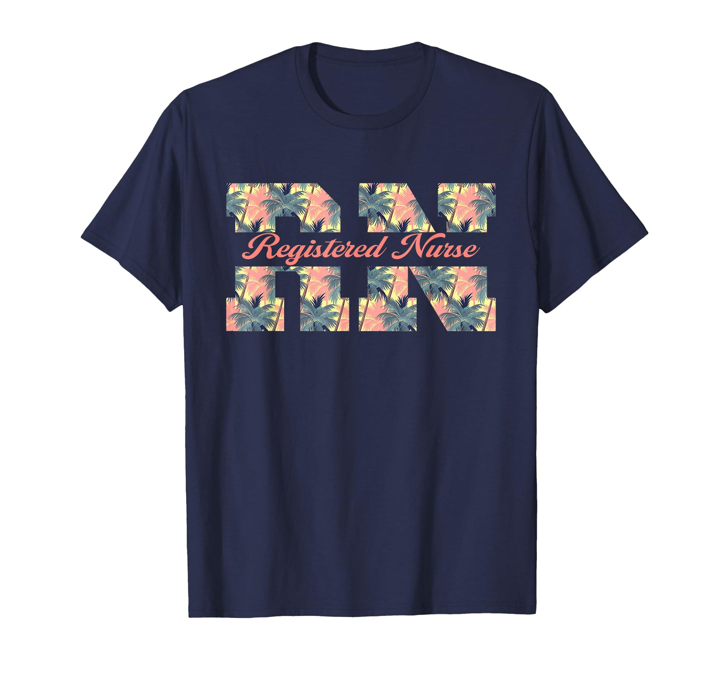 Funny Rn Aloha Nurse Tropical Flowers Summer Hawaii Rn Beach Men Women T-Shirt