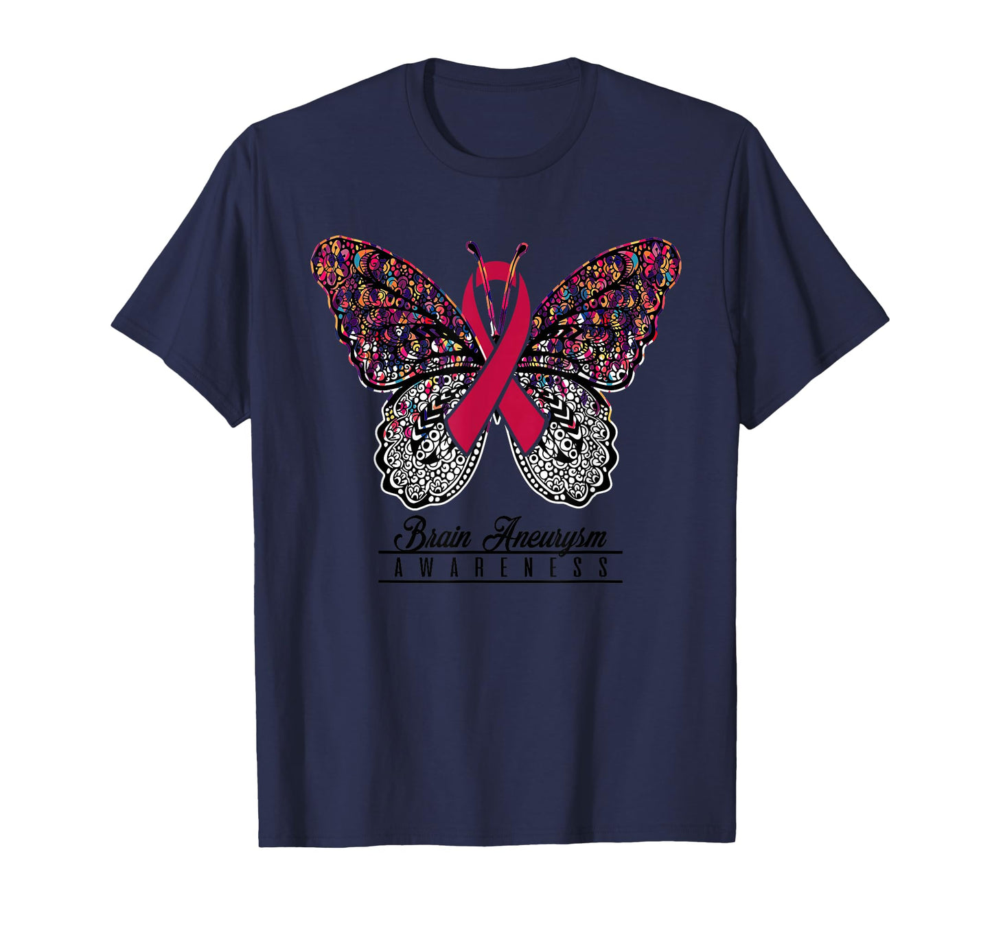 Brain Aneurysm Awareness Shirt Butterfly Lovers Gifts T-Shirt