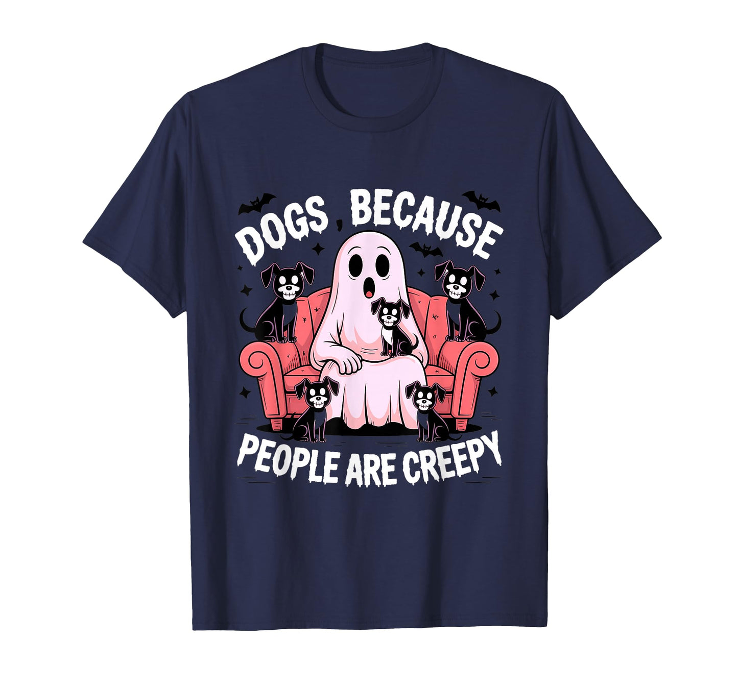 Ghostly Dog Pack Couch Halloween Meme T-Shirt