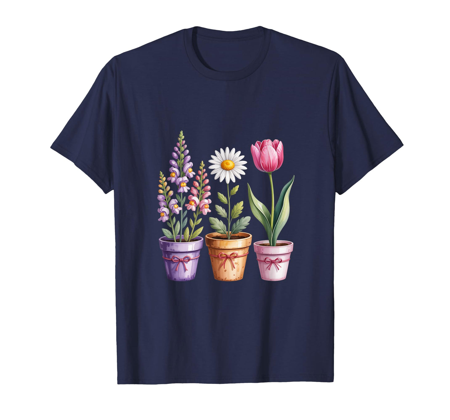 Foxglove Daisy Tulip Soft Wildflower Cluster T-Shirt