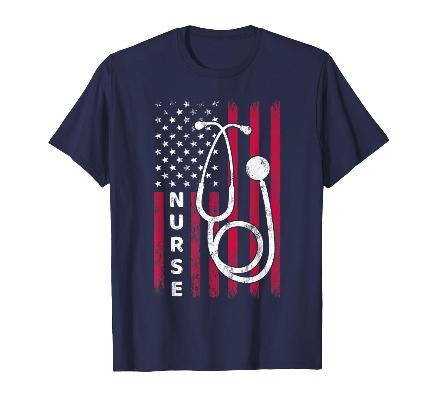 Nurse Nursing American Flag Patriotic Fourth Of July T-Shirt
