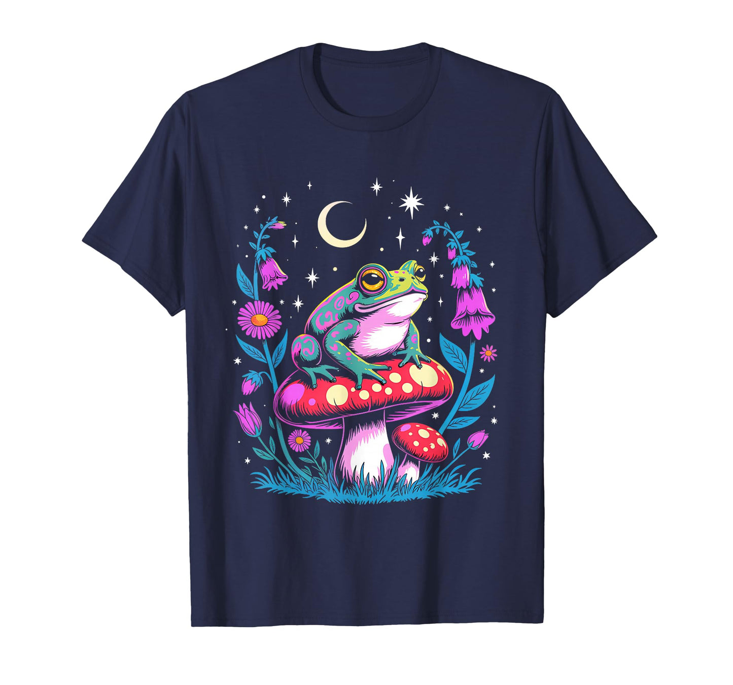 Floral EDM Festival Tee Frog Mushroom Rave Gifts T-Shirt