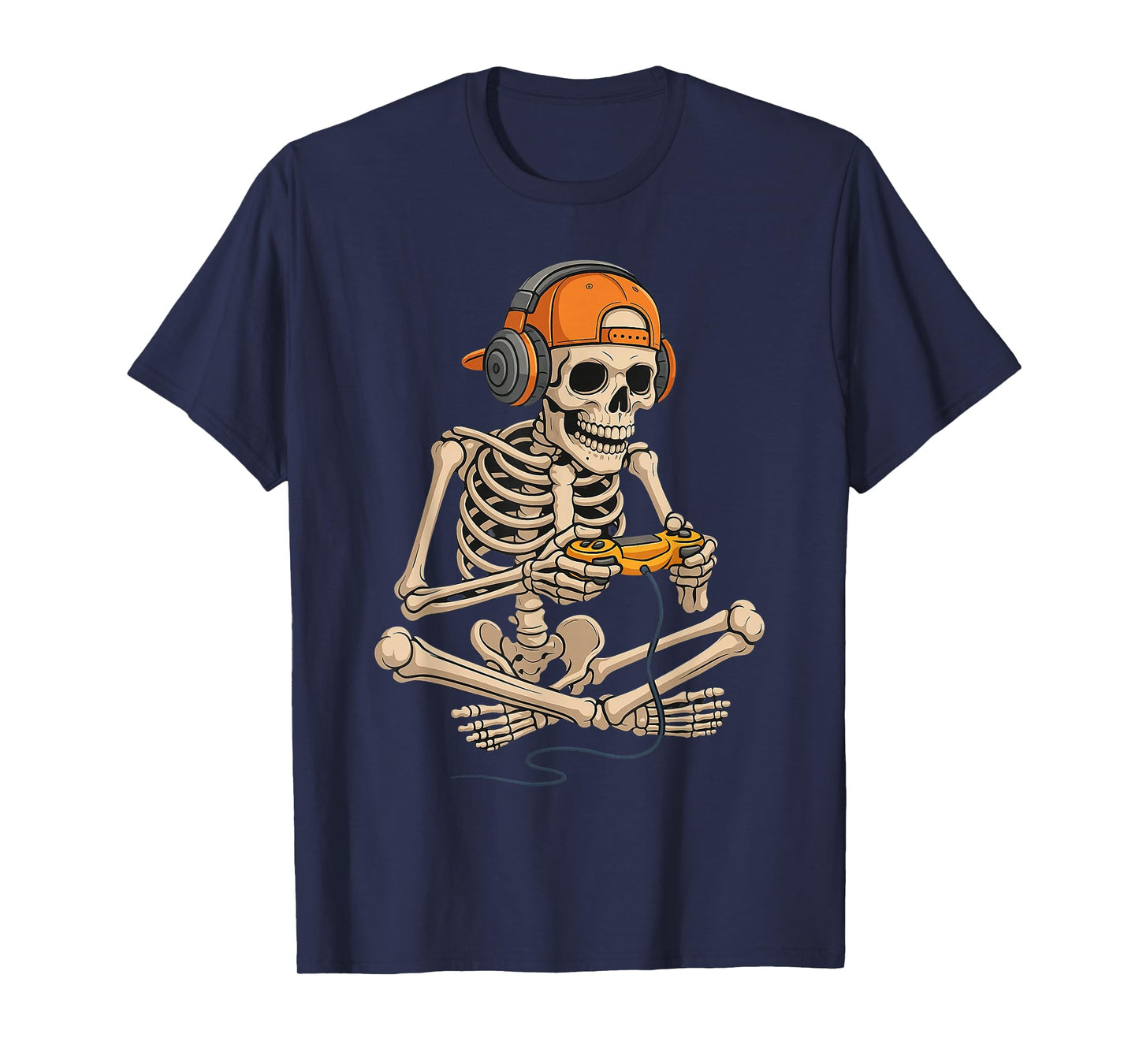 Skeleton Video Game Halloween Gaming Gamer Boys Men Kids T-Shirt
