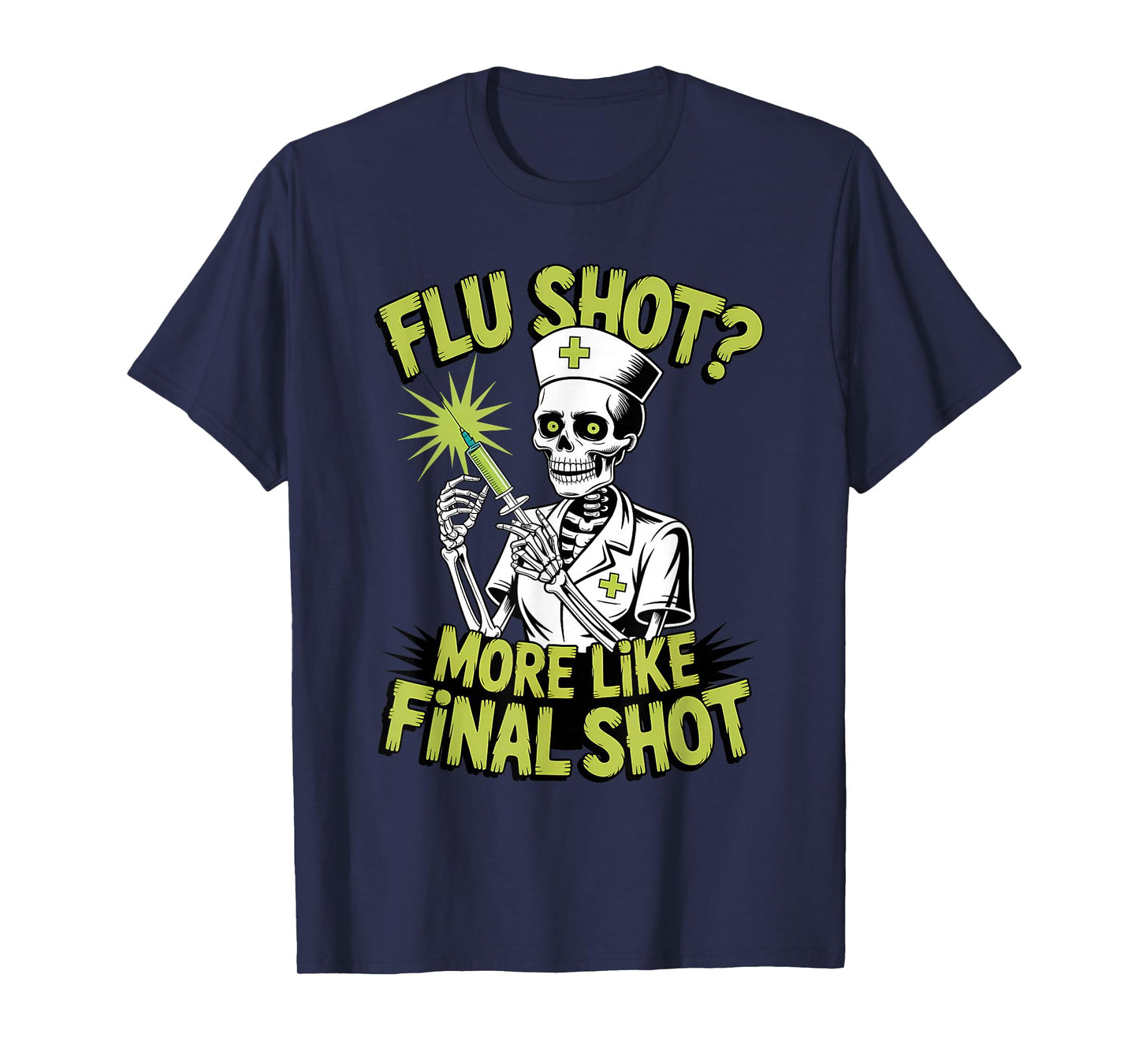 Skeleton Nurse Halloween Funny Spooky Medical T-Shirt