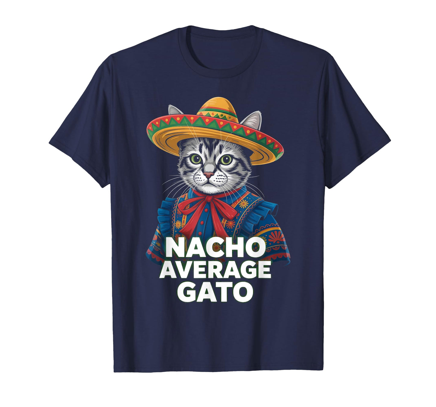 Gato Funny Cat Latino for Men Women Girls Kids Fiesta Taco T-Shirt