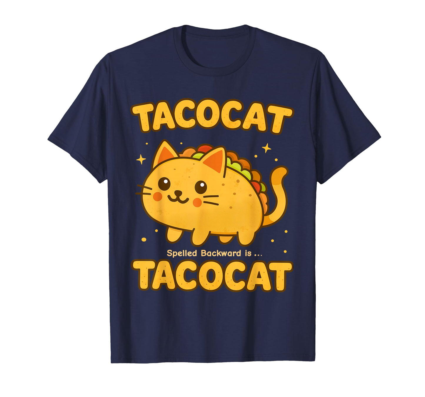 Tacocat Spelled Backward Funny Taco Cat Palindrome Meme T-Shirt