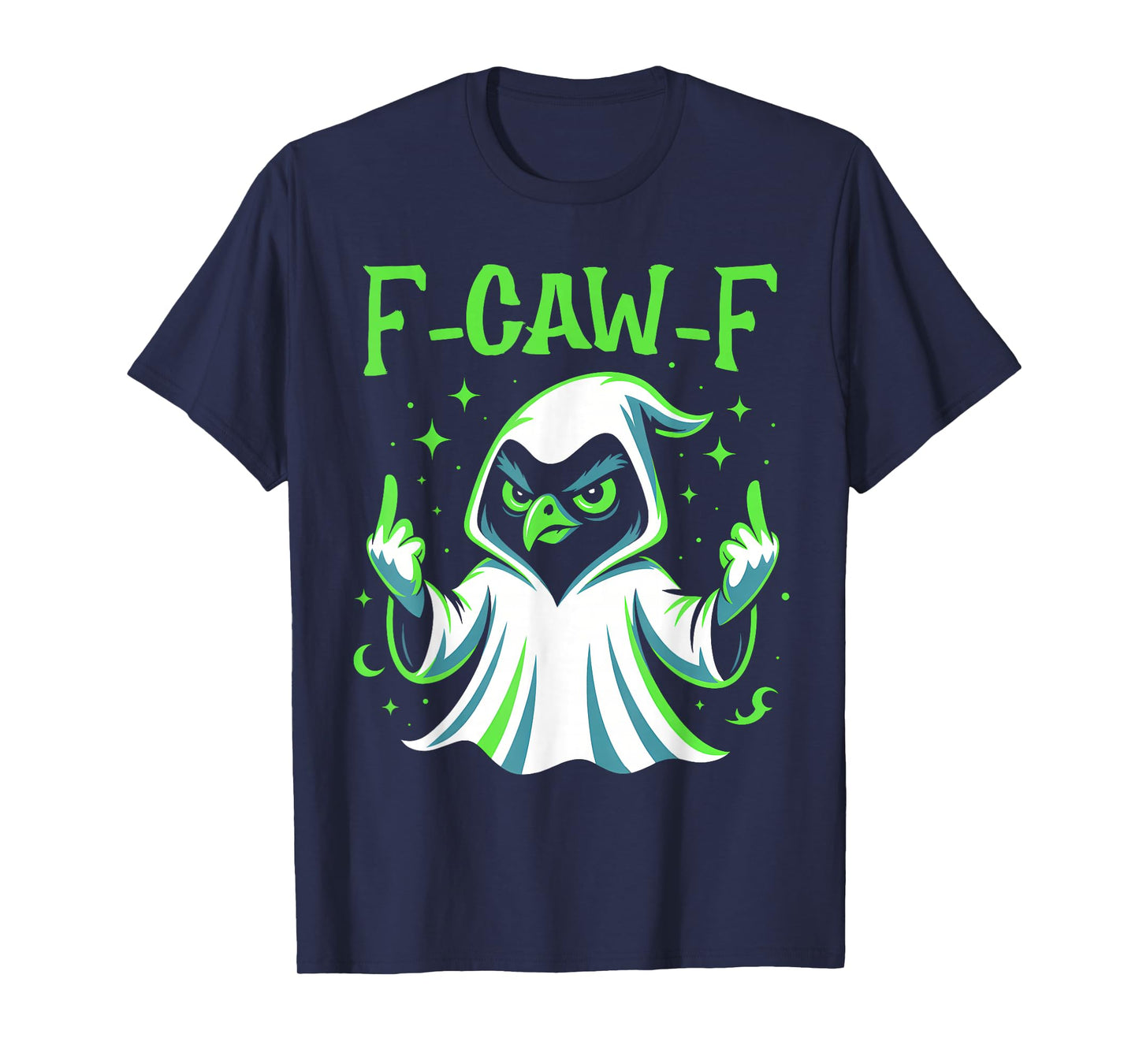 F-CAW-F – Angry Crow Ghost Meme Tee Funny Halloween F CAW F T-Shirt