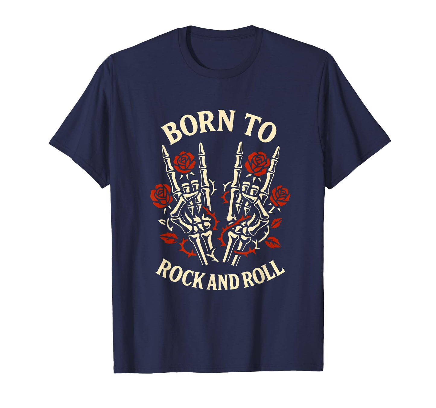 Born to Rock Lets Rock Vintage Retro Rock&Roll Rock Concert T-Shirt