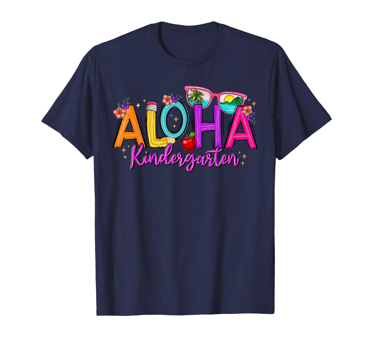 Aloha Kindergarten Summer Beach Vacation Teacher School T-Shirt