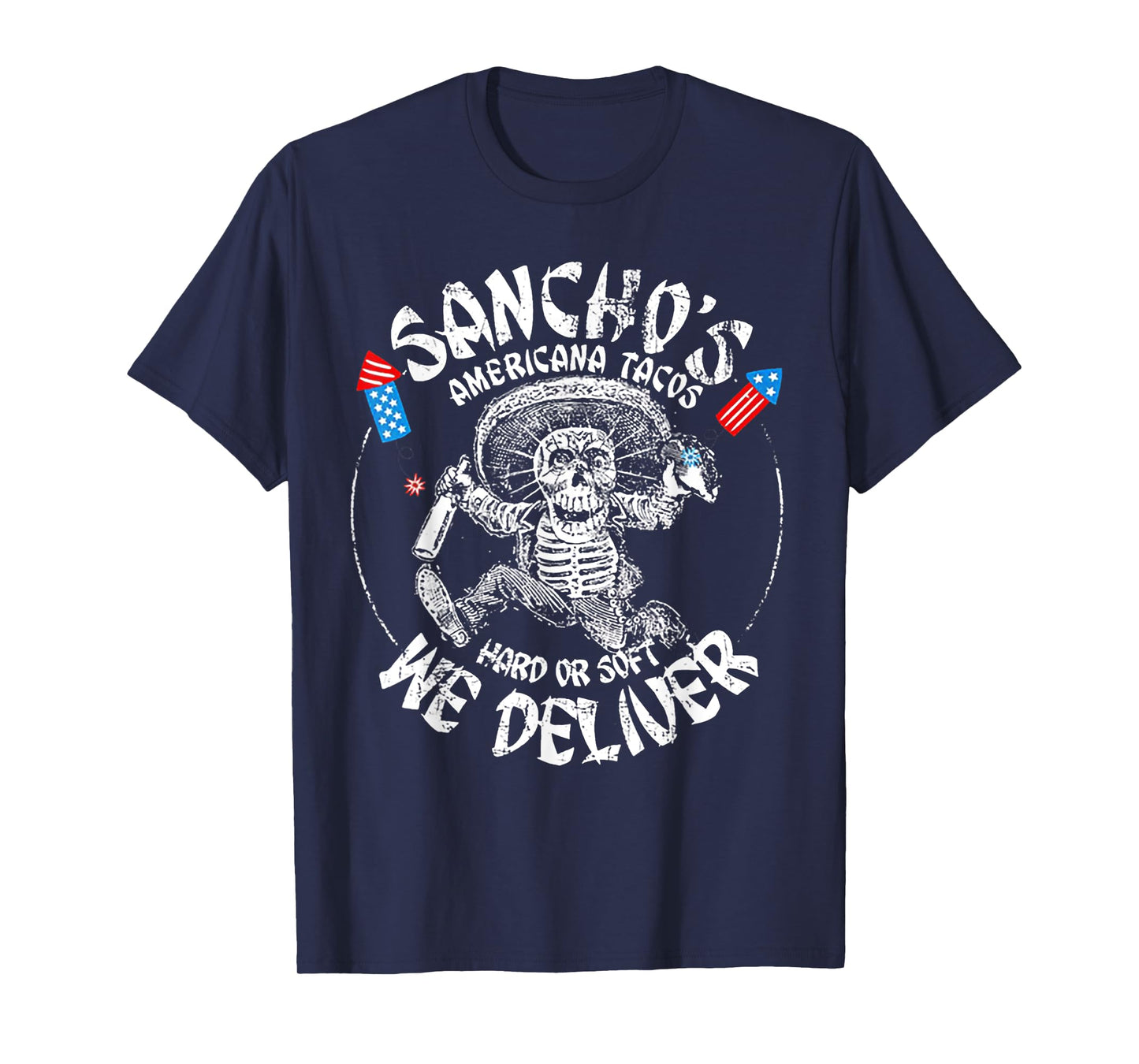 Sancho's Americana Tacos 4th Of July T-Shirt