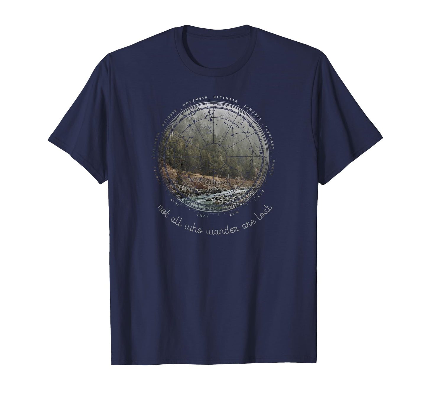 Vintage Compass - Outdoor Hiking Not All Who Hike, T-Shirt