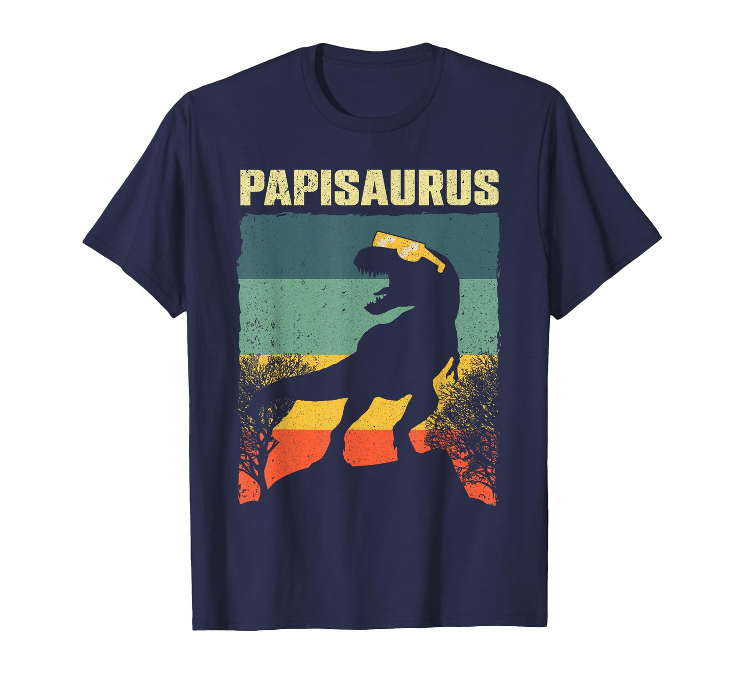 Funny Papisaurus Design For Men Dad Grandpa Dinosaur Lover T-Shirt