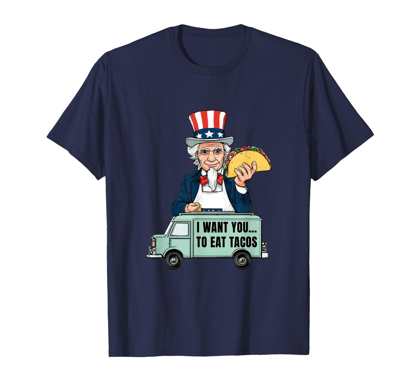 Patriotic Taco Sam Costume for Food Truck and Tacos Lovers T-Shirt