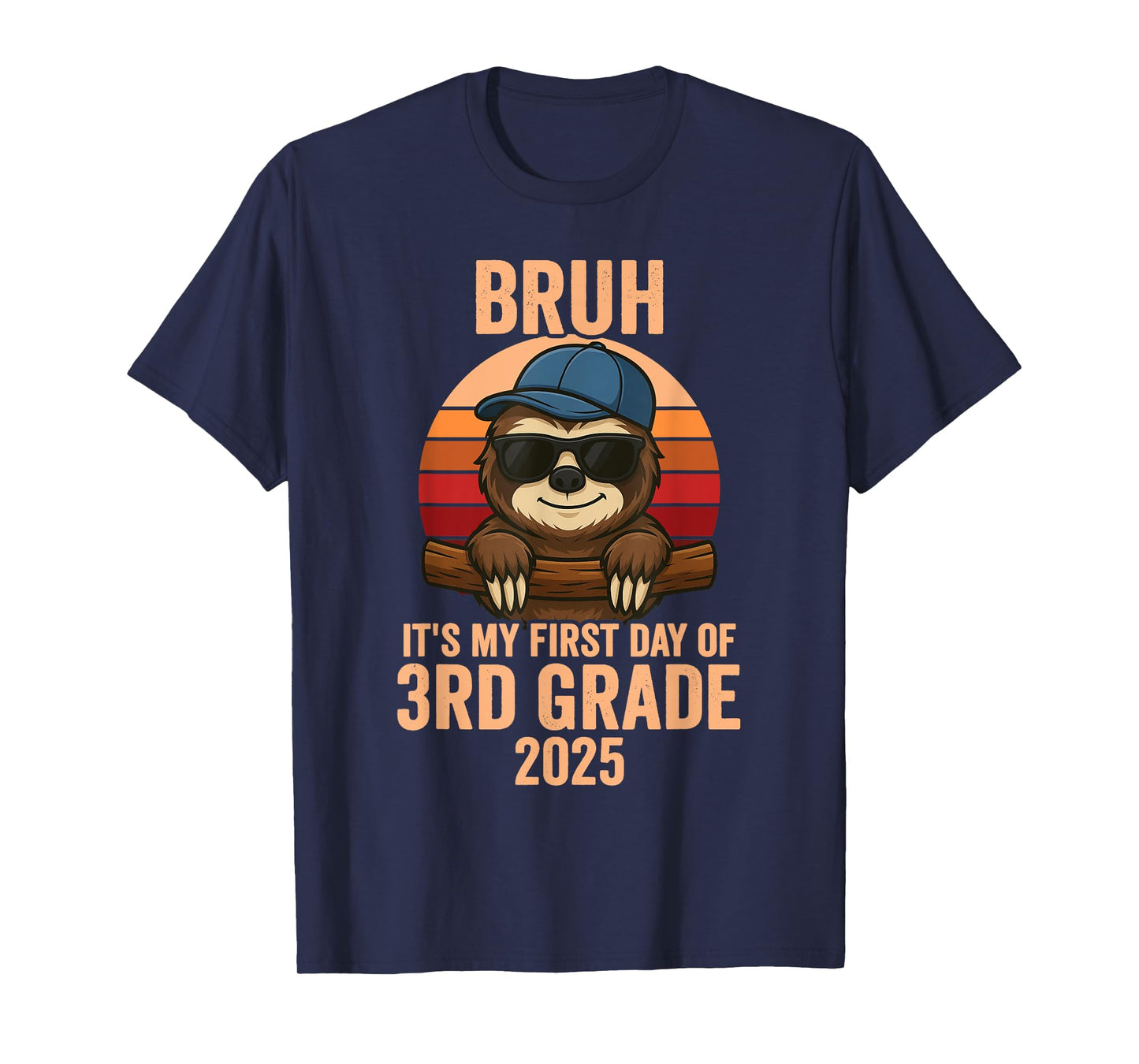 3rd Grade 2025 Bruh It's My First Day Of Third Grade T-Shirt